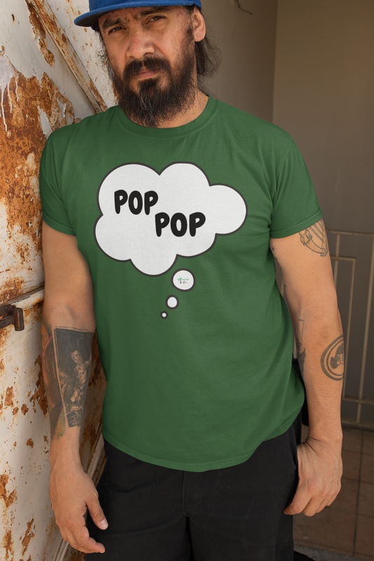 POP POP T-SHIRTS GIFT FOR DAD TSHIRTS FOR HUSBAND THANK YOU DAD TSHIRTS FOR FIRST TIME DAD SHIRTS BIRTHDAY GIFT FOR DAD UNIQUE GRAPHIC UNISEX T-SHIRT IN THOUGHT BUBBLE GIFT NEW DAD GIFT FROM KIDS FOR DAD TEES FOR FATHER'S DAY DAD GIFT IDEA
