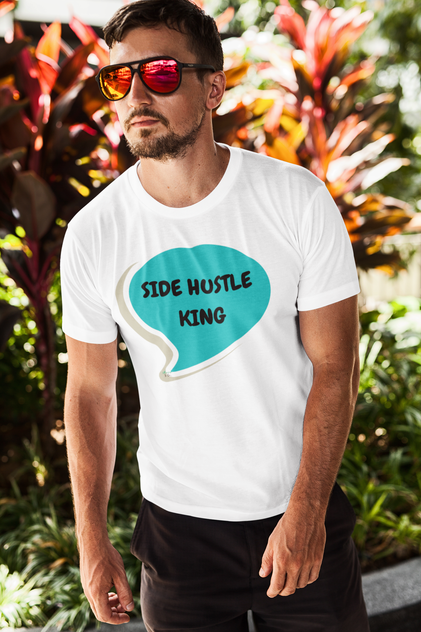 SIDE HUSTLE KING IN SPEECH BUBBLE GRAPHIC UNISEX T-SHIRT ENTREPRENEUR TEES GIFT FOR WOMAN SHIRTS GIFTS SECOND JOBS TSHIRTS SIDE HUSTLE JOBS FOR FOR MEN