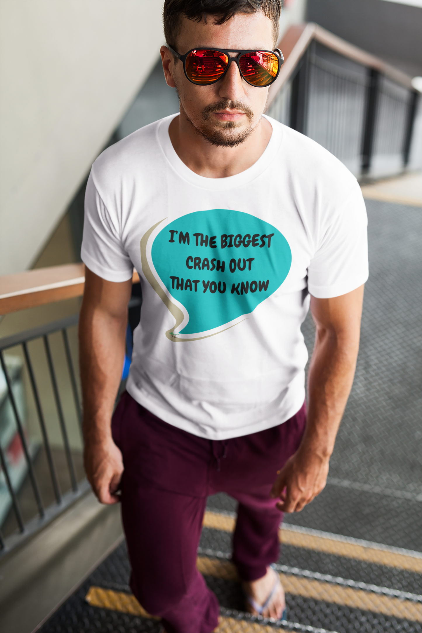 I'M THE BIGGEST CRASH OUT THAT YOU KNOW T-SHIRT IN SPEECH BUBBLE UNISEX TSHIRT FUNNY SAYINGS T SHIRT SARCASTIC SAYINGS T-SHIRT SARCASM TEES