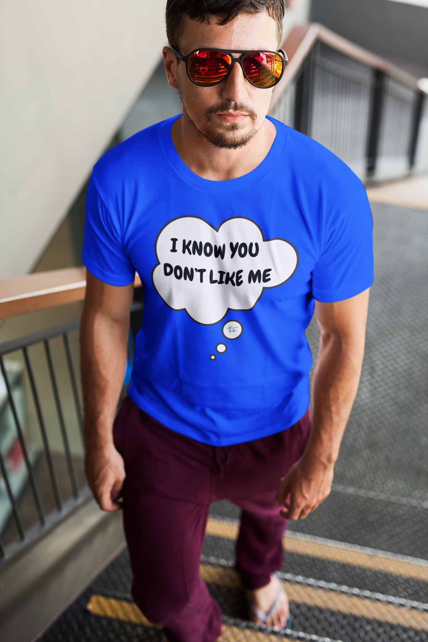 I KNOW YOU DON'T LIKE ME T-SHIRT IN THOUGHT BUBBLE UNISEX TSHIRT FUNNY SAYINGS T SHIRT SARCASTIC SAYINGS T-SHIRT SARCASM TEES