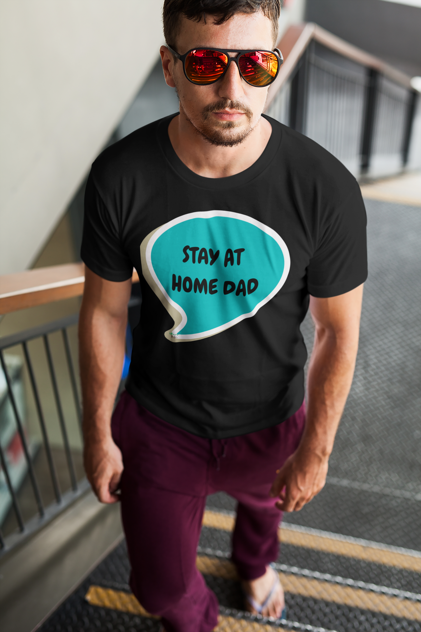 STAY AT HOME DAD T-SHIRT GIFT FOR NEW DAD TEE FOR SAHD GIFTS IN SPEECH BUBBLE GRAPHIC UNISEX T-SHIRT APPRECIATE DAD GIFT UNIQUE DAD GIFT TEES GIFTS FIRST FATHERS DAY SHIRTS GIFTS FOR HIM DAD BIRTHDAY GIFT