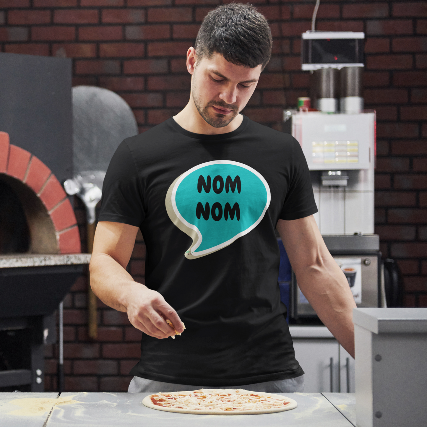 NOM NOM T-SHIRT IN SPEECH BUBBLE UNISEX TSHIRT FUNNY SAYINGS T SHIRT SARCASTIC SAYINGS T-SHIRT SARCASM TEES