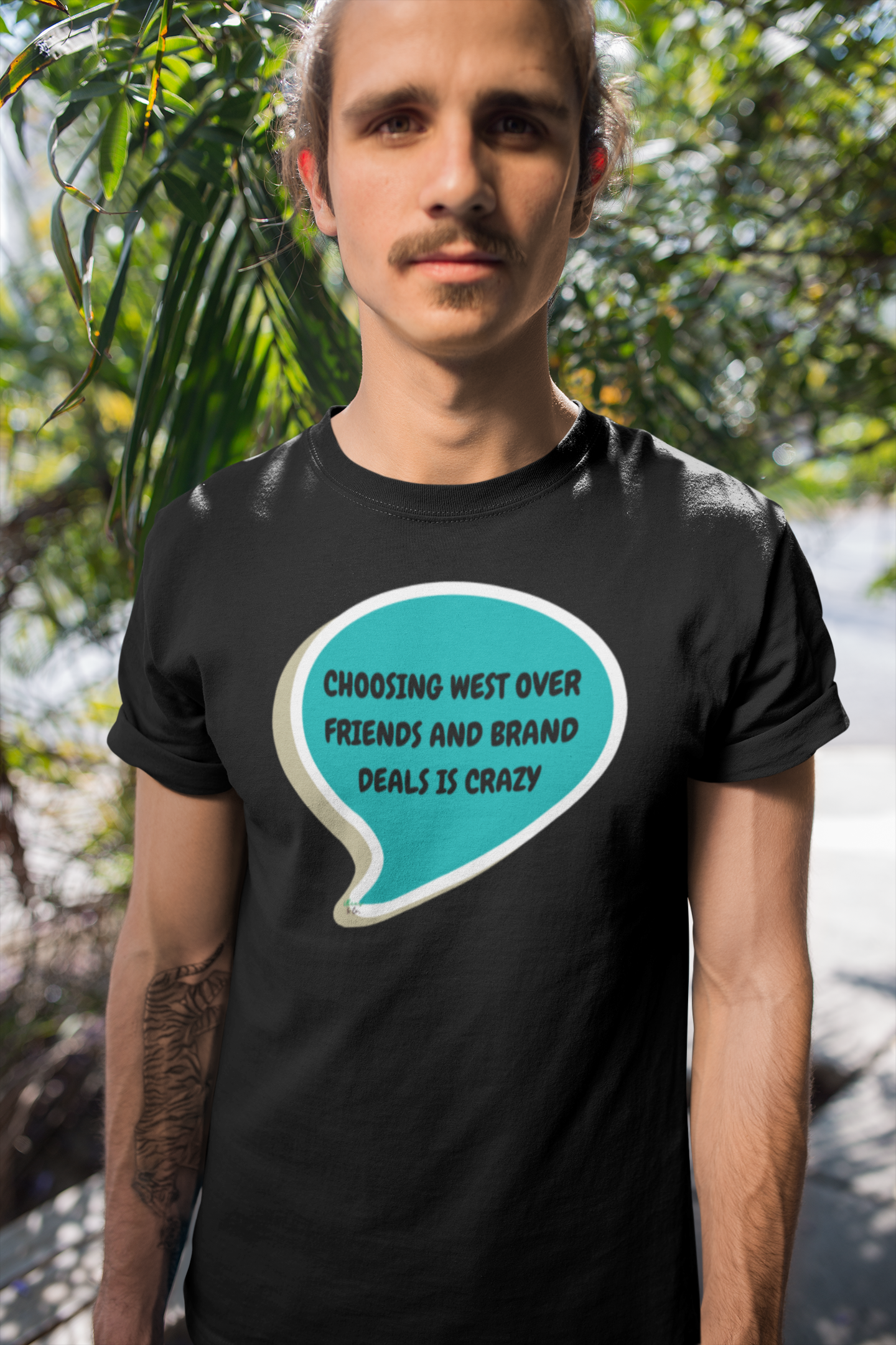 CHOOSING WEST OVER FRIENDS AND BRAND DEALS IS CRAZY T-SHIRT SUMMER HOUSE INSPIRED TEES IN SPEECH BUBBLE BRAVO DRAMA TEE SHIRTS UNIQUE GRAPHIC UNISEX T-SHIRTS GIFT FOR CIARA MILLER AMANDA BATULA WEST WILSON MEN GIFT FOR WOMEN TEE FOR MEN