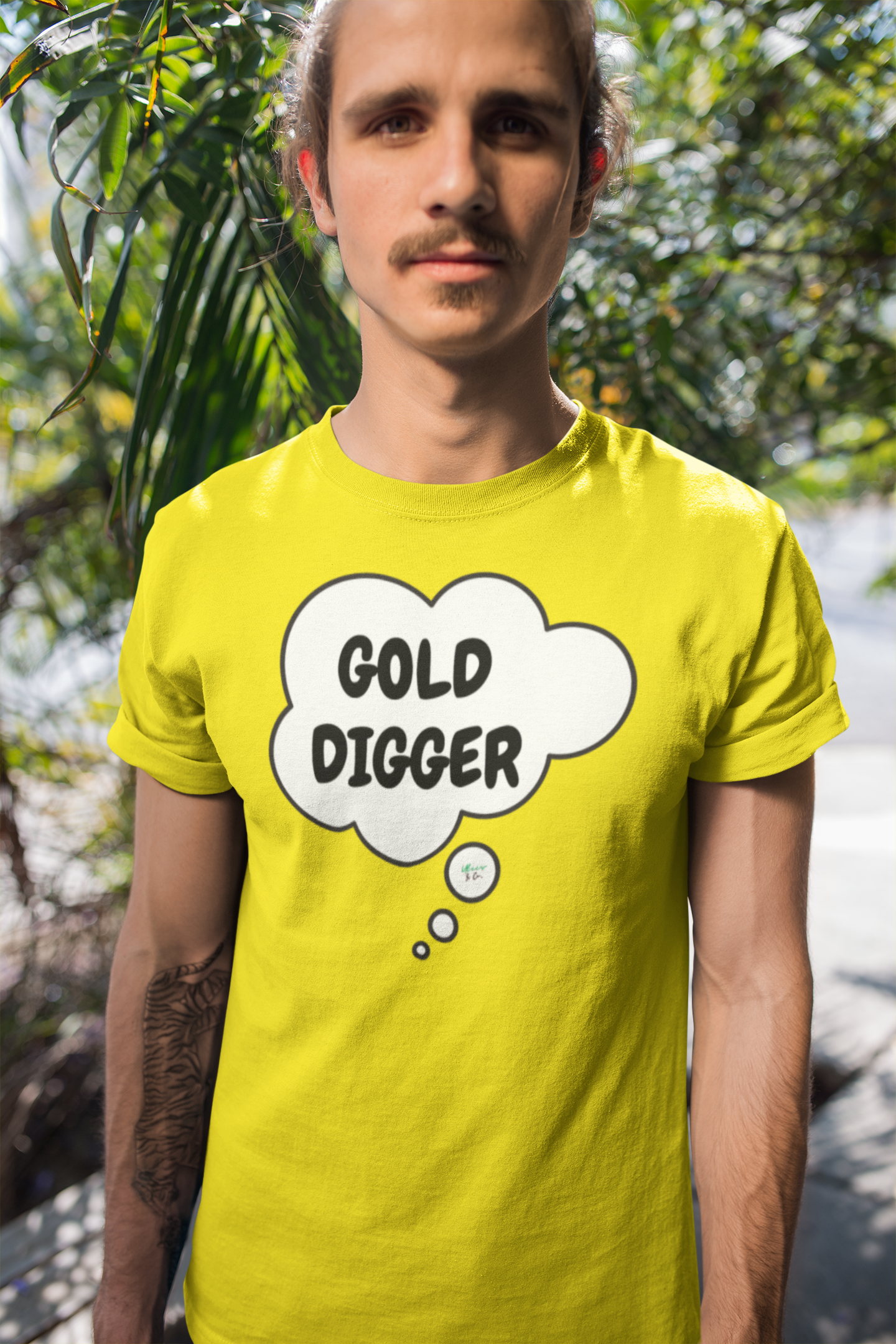 GOLD DIGGER T-SHIRT UNIQUE GRAPHIC UNISEX THOUGHT BUBBLE SHIRT CASUAL STREETWEAR FASHION FUNNY SAYINGS TEES SARCASTIC SAYINGS T-SHIRT HILARIOUS SHIRTS SARCASM TEES BIRTHDAY GIFTS FOR WOMEN GIFT FOR MEN CLOTHING BRAND