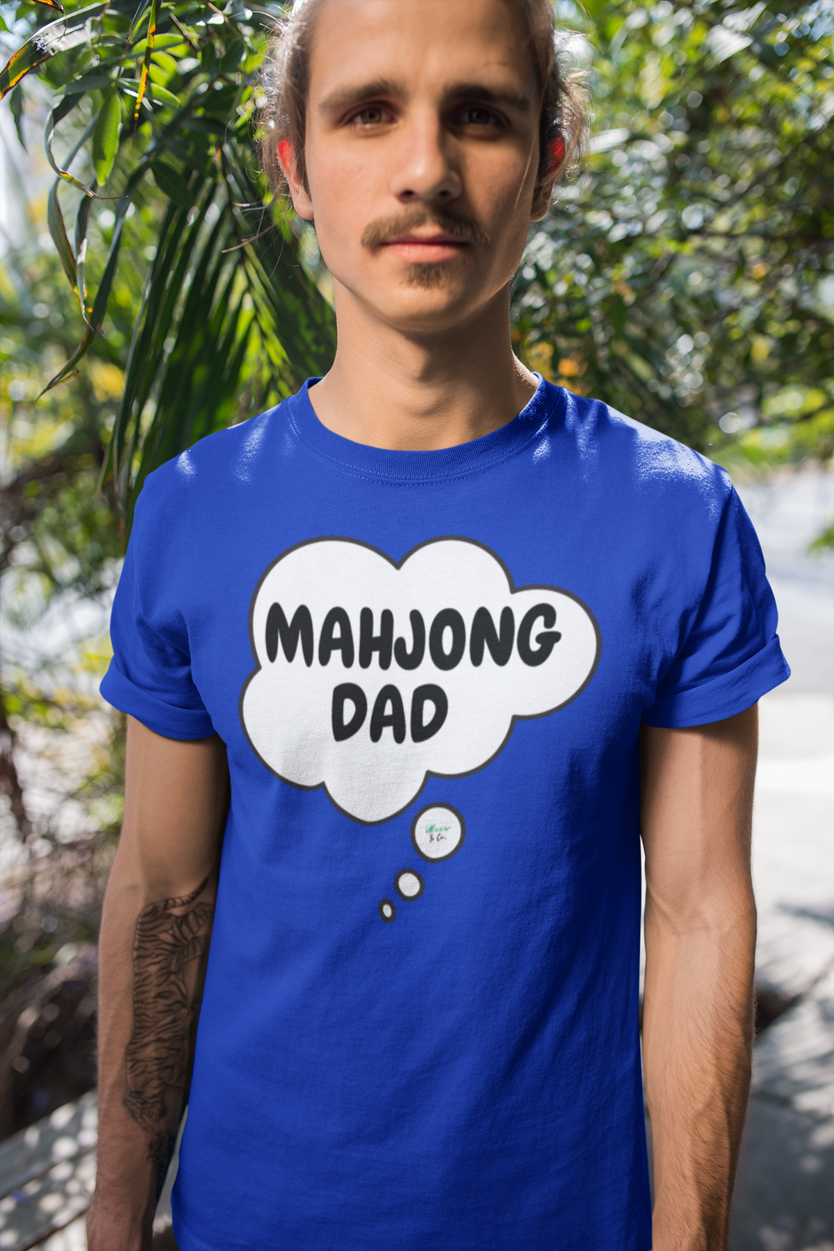 MAHJONG DAD T-SHIRT UNIQUE GRAPHIC UNISEX THOUGHT BUBBLE DESIGN SHIRT MAHJONG GAME TEES GIFT T-SHIRT MAHJONG PLAYERS SHIRTS BIRTHDAY GIFTS FOR WOMEN GIFT FOR MEN CLOTHING BRAND