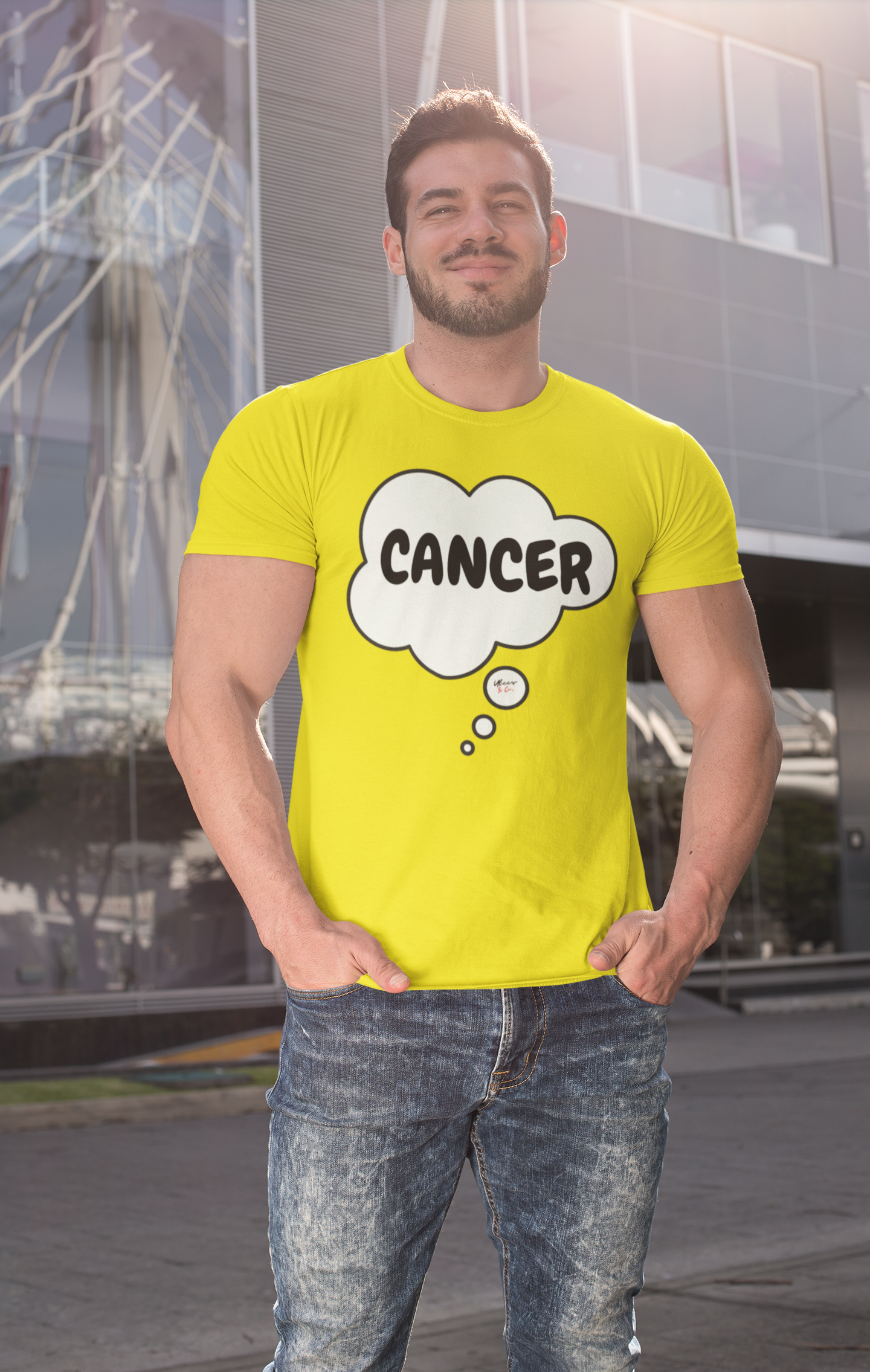 CANCER ZODIAC SIGN T-SHIRT IN THOUGHT BUBBLE CANCER HOROSCOPE ZODIAC SIGN BIRTHDAY SIGN TSHIRT