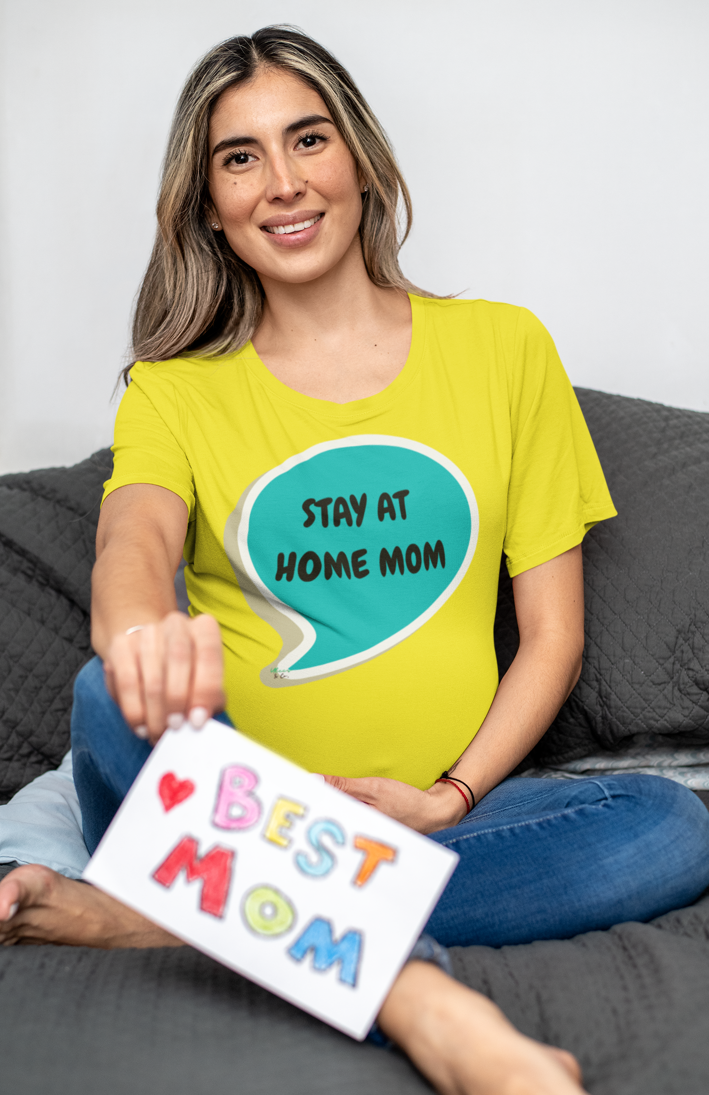 STAY AT HOME MOM T-SHIRT FIRST TIME MOM GIFT FOR SAHM GIFTS IN SPEECH BUBBLE GRAPHIC UNISEX T-SHIRT UNIQUE MOM GIFT TEES NEW MOM GIFTS FOR MOMS SHIRTS GIFTS FOR FIRST MOTHERS DAY TSHIRTS GIFTS FOR MOTHERS THANK YOU MOM GIFTS BIRTHDAY GIFT MOM
