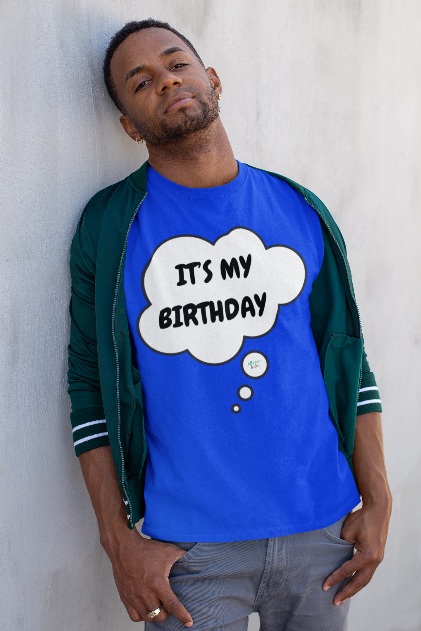 IT'S MY BIRTHDAY T-SHIRT IN THOUGHT BUBBLE UNISEX T SHIRT TO CELEBRATE YOUR BIRTHDAY GIFT FOR MEN GIFT FOR WOMEN