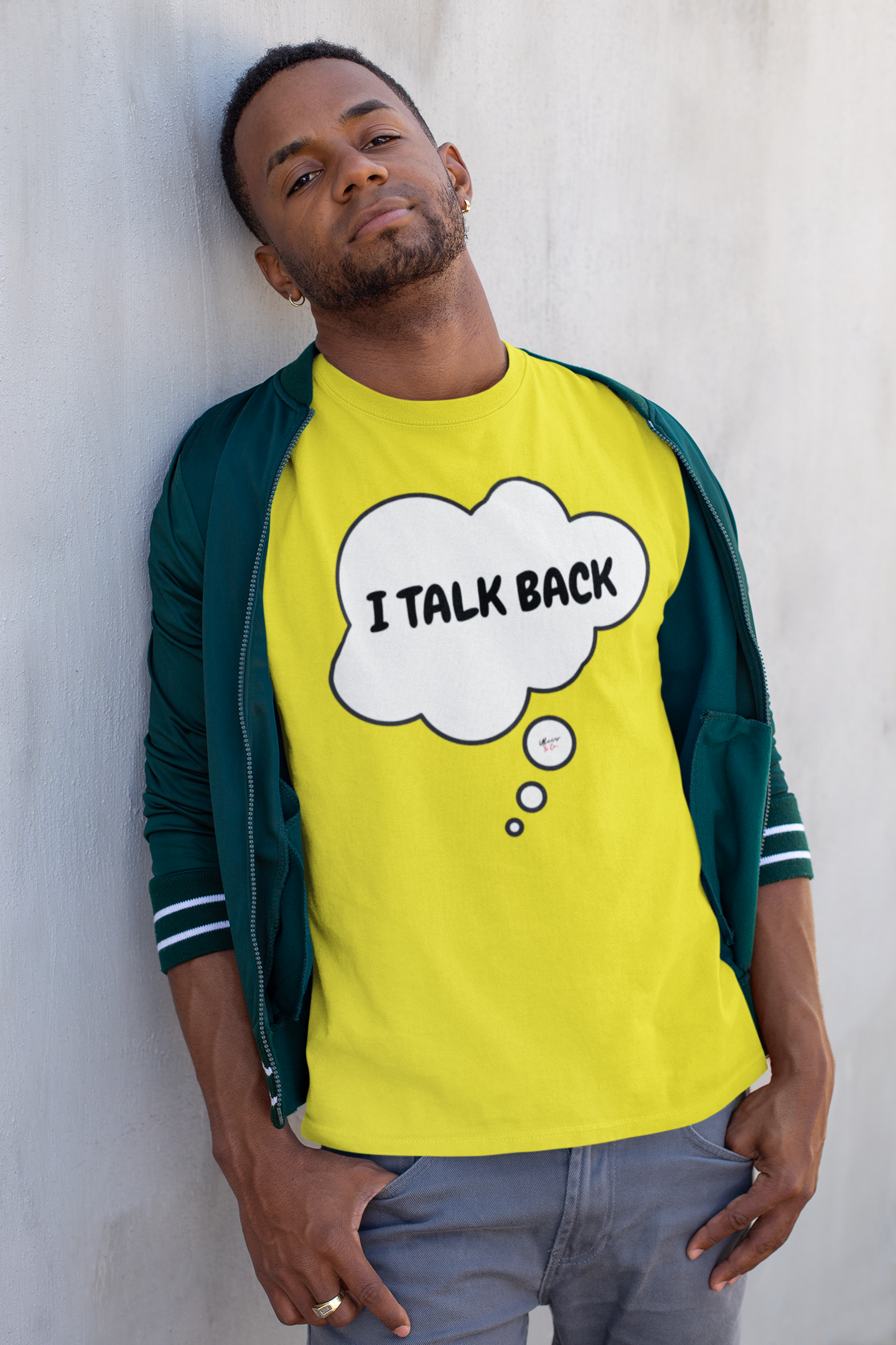 I TALK BACK  T-SHIRT IN THOUGHT BUBBLE UNISEX TSHIRT FUNNY SAYINGS T SHIRT SARCASTIC SAYINGS T-SHIRT SARCASM TEES