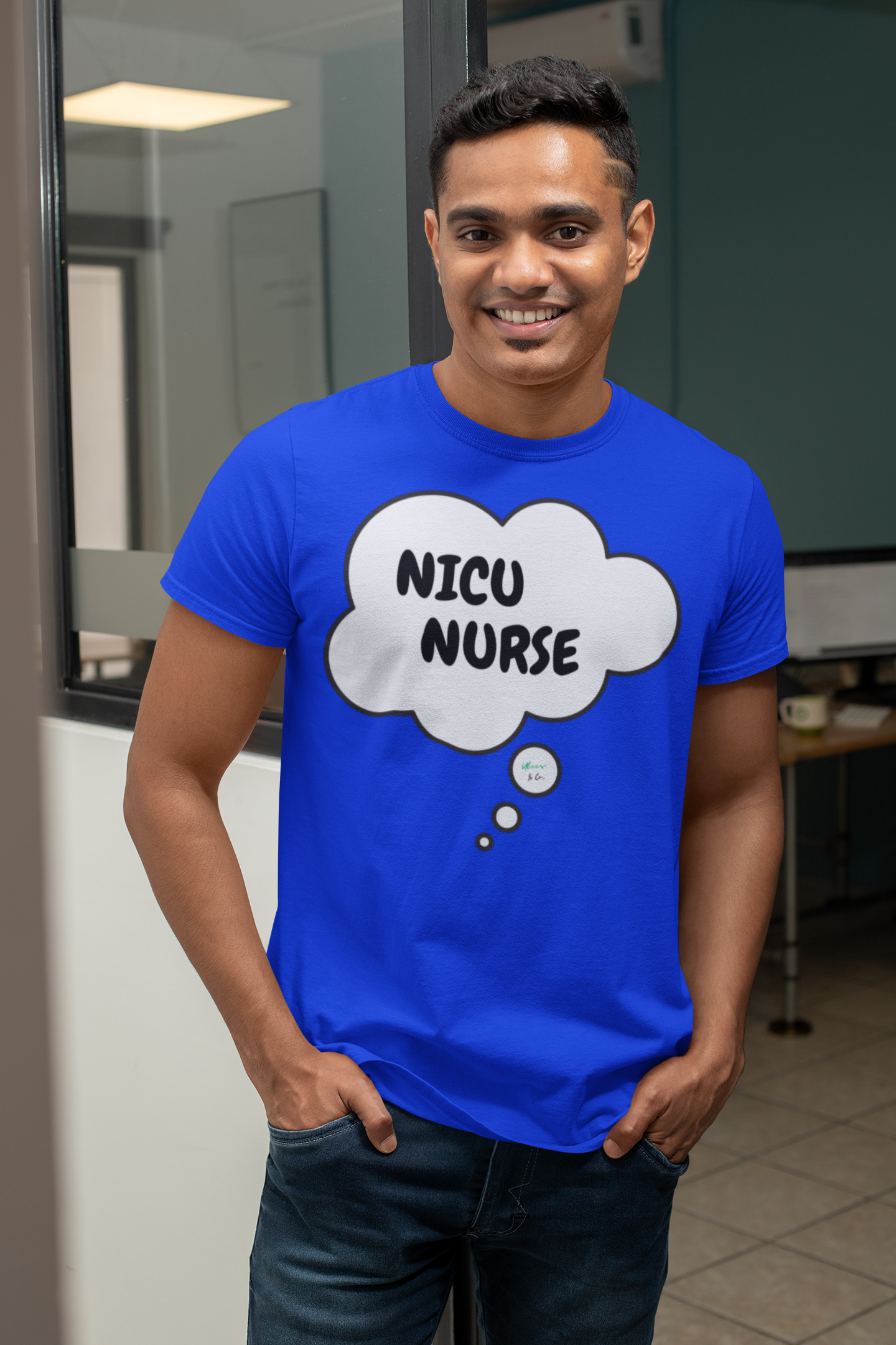 NICU NURSE T-SHIRT IN THOUGHT BUBBLE GRAPHIC UNISEX TSHIRT OCCUPATION T-SHIRT JOB SHIRTS GIFTS FOR WOMEN GIFTS FOR MEN OCCUPATION TEE SHIRTS JOBS SHIRTS