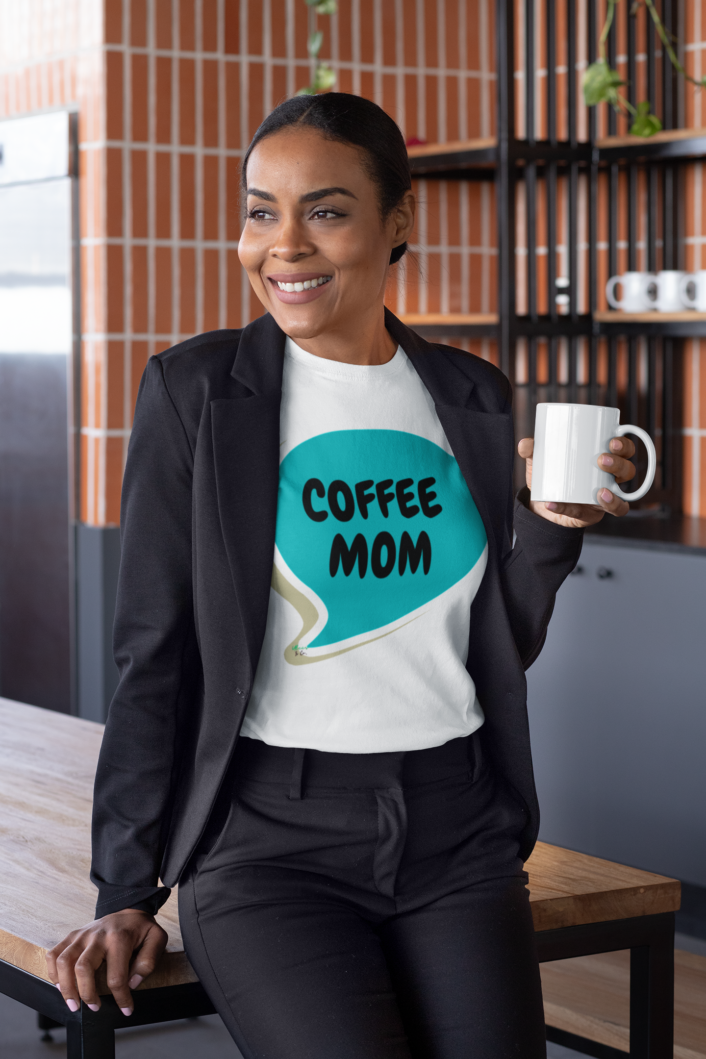 COFFEE DRINKER TSHIRT FOR MOM GRAPHIC UNISEX T-SHIRT UNIQUE MOM GIFTS CAFFINE LOVER TEES GIFT FOR WOMAN SHIRTS SPEECH BUBBLE CAFFEINE DRINKER TSHIRTS FOR COFFEE LOVER FOR BIRTHDAY GIFT MOM GIFTS FOR MOTHER'S DAY