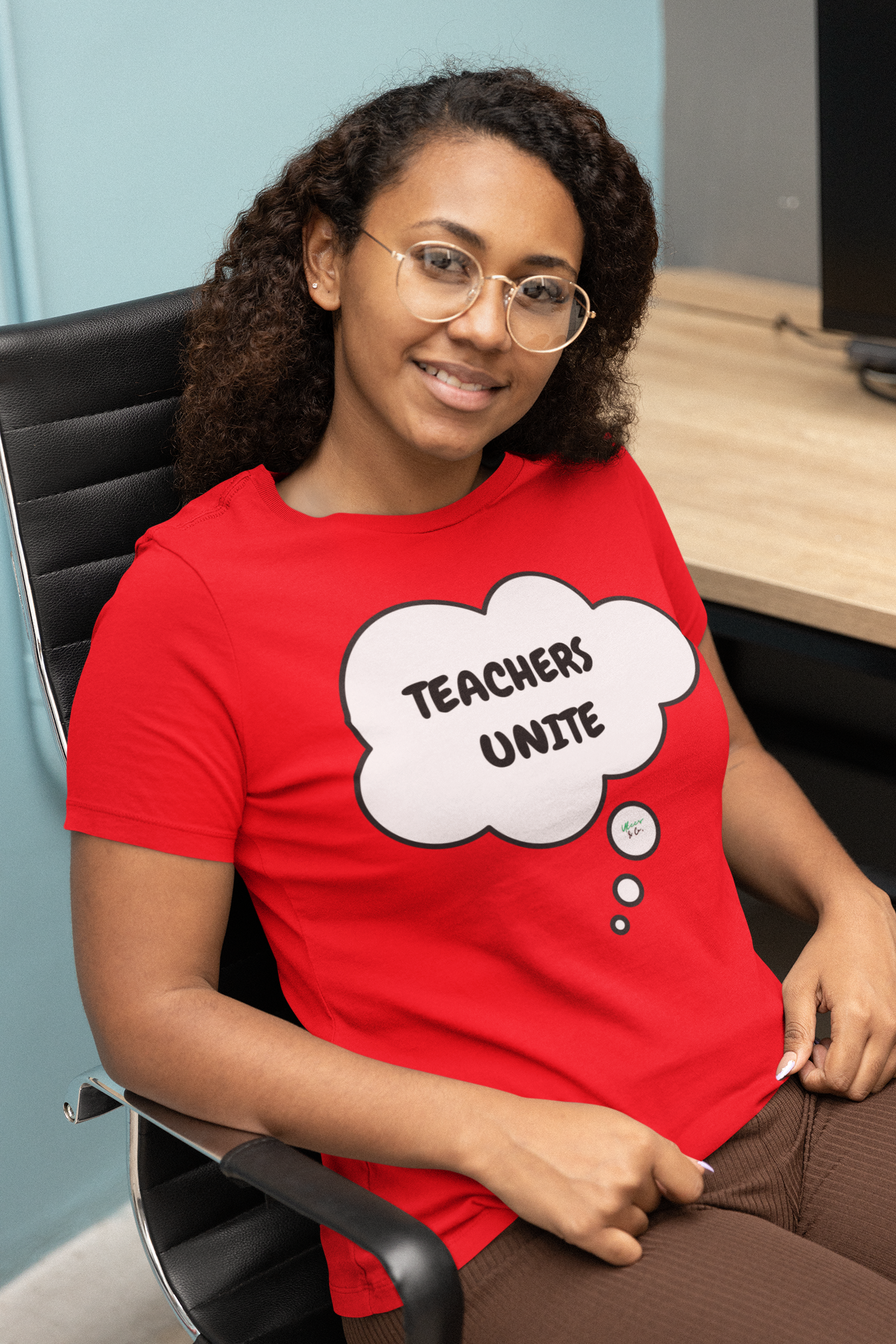 TEACHERS UNITE T-SHIRT IN THOUGHT BUBBLE GRAPHIC UNISEX TSHIRT FUNNY SAYINGS T SHIRT SARCASTIC SAYINGS T-SHIRT SARCASM TEES GIFTS FOR WOMEN GIFT FOR MEN