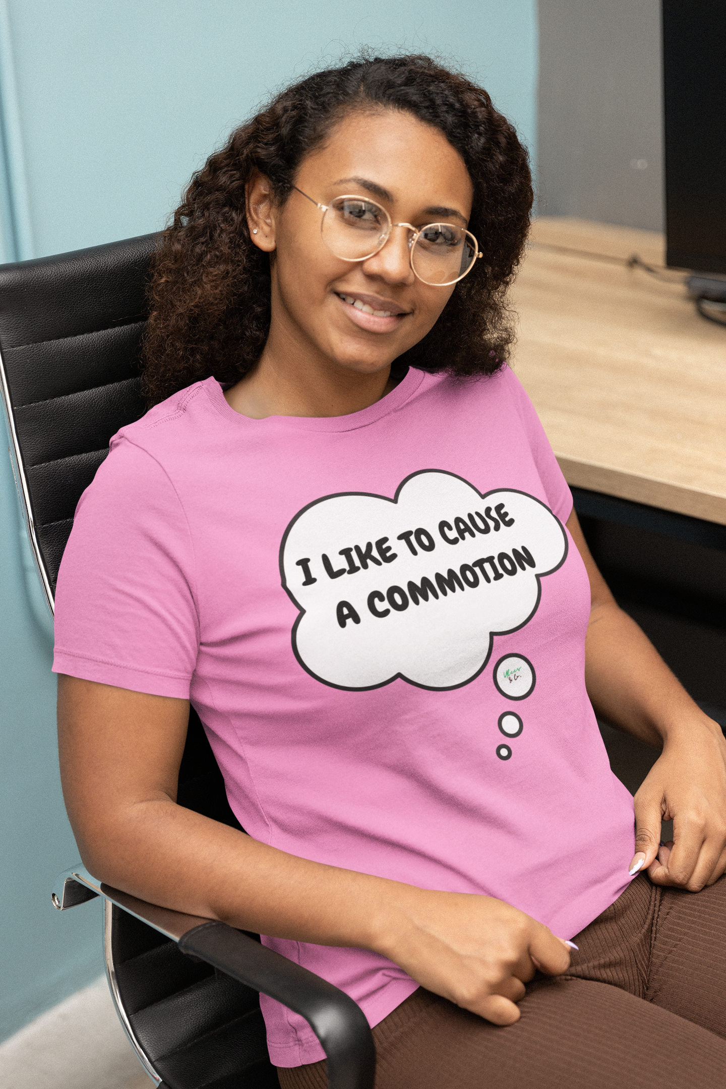 I LIKE TO CAUSE A COMMOTION T-SHIRT IN THOUGHT BUBBLE UNISEX TSHIRT FUNNY SAYINGS T SHIRT SARCASTIC SAYINGS T-SHIRT SARCASM TEES