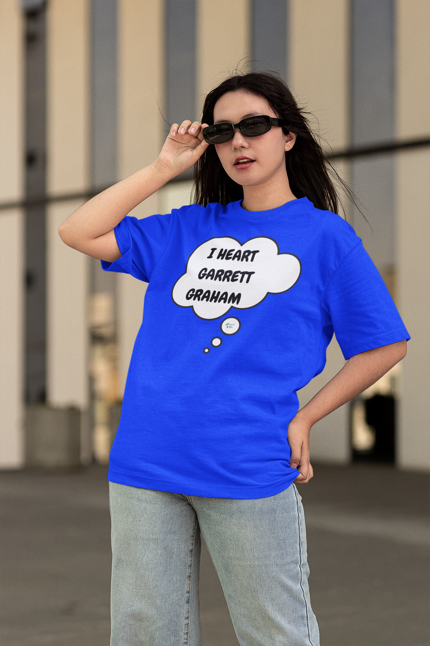 I HEART GARRETT GRAHAM T-SHIRT HOCKEY PLAYER CASUAL UNIQUE GRAPHIC UNISEX THOUGHT BUBBLE DESIGN SHIRT STREETWEAR FASHION OFF CAMPUS TEES OFF CAMPUS SERIES FOR HOCKEY TEAM FANS T-SHIRT GARRETT GRAHAM CHARACTER TEES GIFTS FOR WOMEN