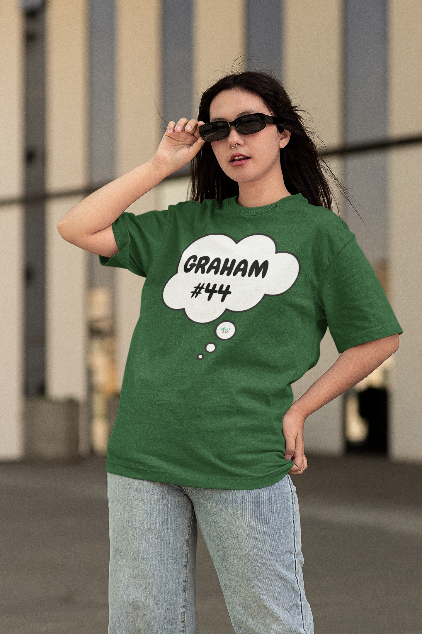 GRAHAM #44 T-SHIRT HOCKEY PLAYER CASUAL UNIQUE GRAPHIC UNISEX THOUGHT BUBBLE DESIGN SHIRT STREETWEAR FASHION OFF CAMPUS TEES OFF CAMPUS SERIES FOR HOCKEY TEAM FANS T-SHIRT GARRETT GRAHAM CHARACTER TEES GIFTS FOR WOMEN