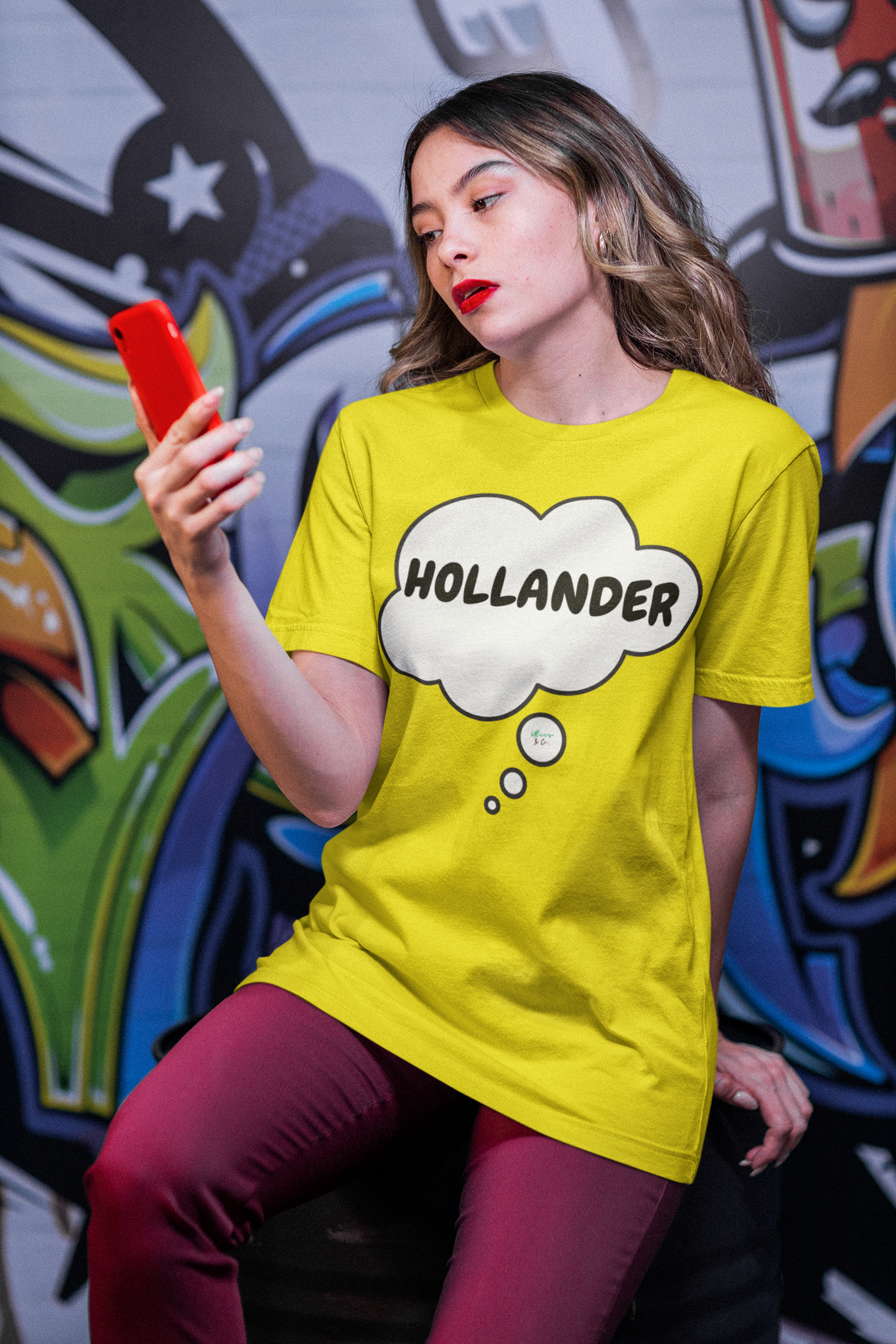 HOLLANDER T-SHIRT IN THOUGHT BUBBLE GRAPHIC UNISEX T-SHIRT HEATED RIVALRY GIFT SHIRTS SHANE HOLLANDER TEE FOR WOMEN FOR MEN HOCKEY PLAYER SHIRTS FOR GIFTS JERSEY NUMBER T-SHIRT