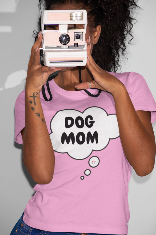 DOG MOM T-SHIRT IN THOUGHT BUBBLE UNISEX T-SHIRT DOG LOVER TSHIRT FOR DOG MOM GIFT