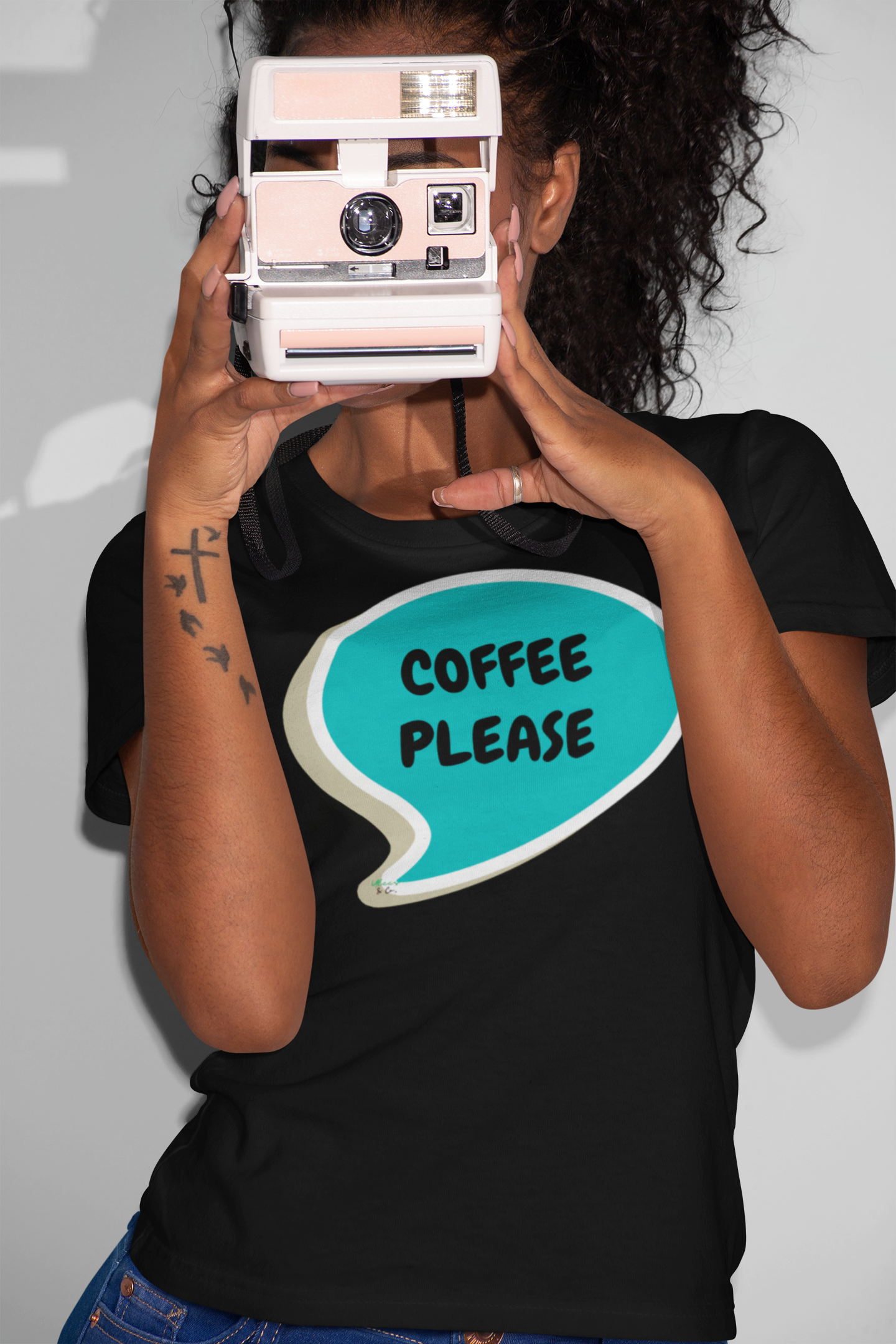 COFFEE LOVERS TSHIRT FOR COFFEE DRINKER COFFEE PLEASE IN GRAPHIC UNISEX T-SHIRT BIRTHDAY GIFT FOR CAFFINE LOVER TEES FOR FATHER'S DAY COFFEE GIFT SPEECH BUBBLE UNIQUE GIFTS FOR MOTHER'S DAY