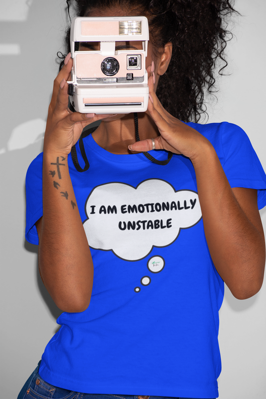I AM EMOTIONALLY UNSTABLE T-SHIRT IN THOUGHT BUBBLE UNISEX TSHIRT FUNNY SAYINGS T SHIRT SARCASTIC SAYINGS T-SHIRT SARCASM TEES