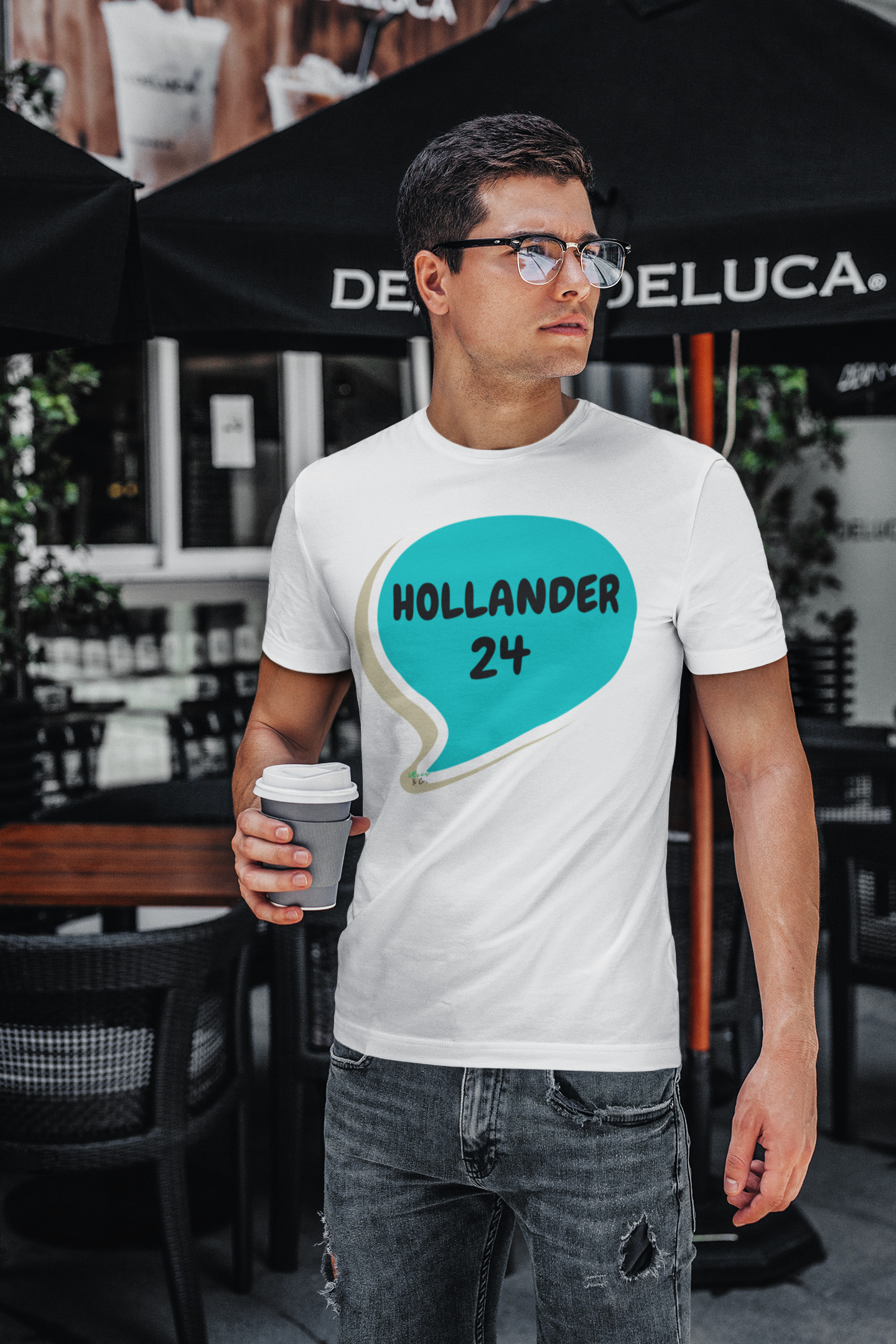 HOLLANDER 24 T-SHIRT IN SPEECH BUBBLE GRAPHIC UNISEX T-SHIRT HEATED RIVALRY GIFT SHIRTS SHANE HOLLANDER TEE FOR WOMEN FOR MEN HOCKEY PLAYER SHIRTS FOR GIFTS JERSEY NUMBER T-SHIRT