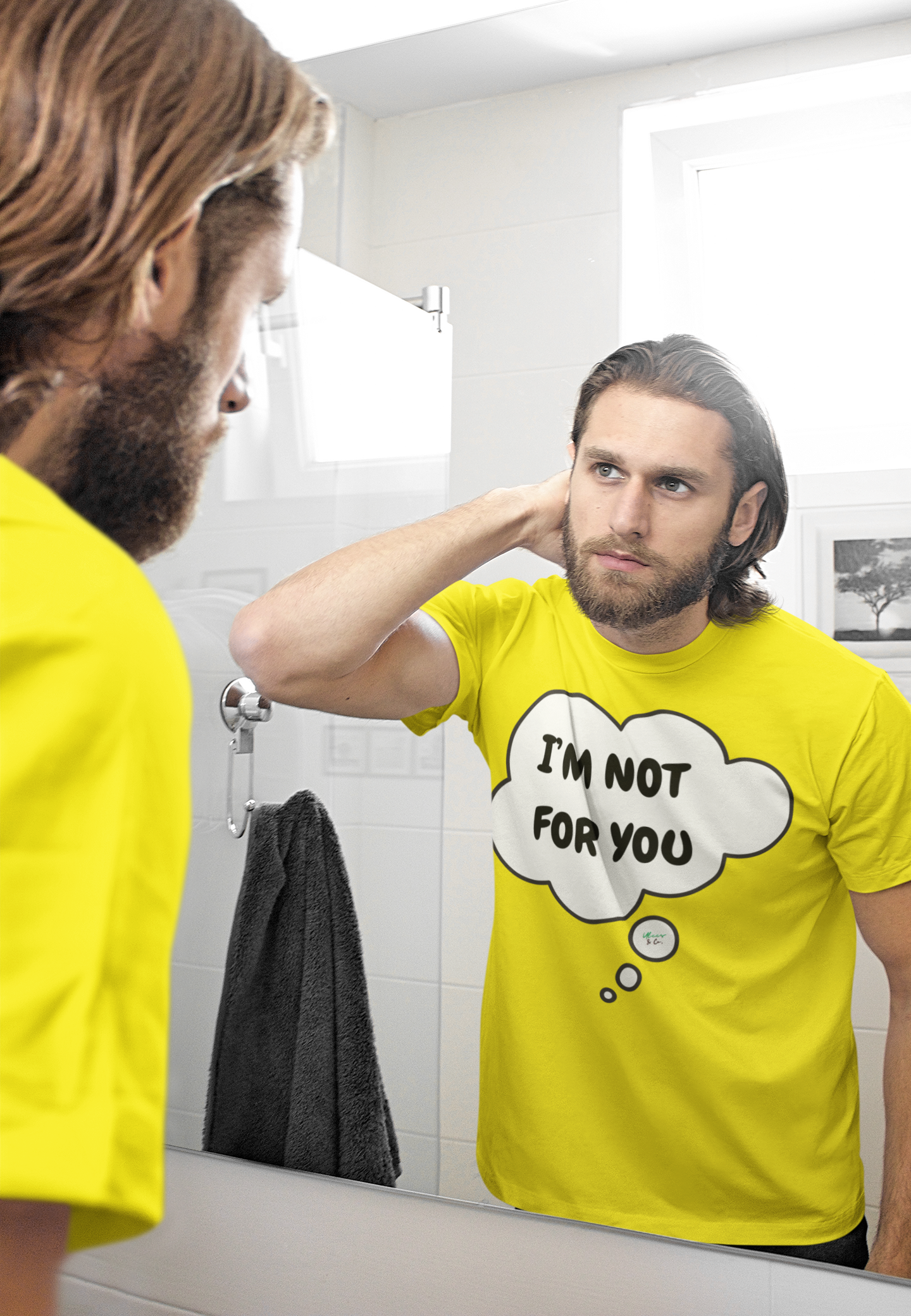 I'M NOT FOR YOU T-SHIRT IN THOUGHT BUBBLE UNISEX TSHIRT FUNNY SAYINGS T SHIRT SARCASTIC SAYINGS T-SHIRT SARCASM TEES GIFTS FOR WOMEN GIFT FOR MEN