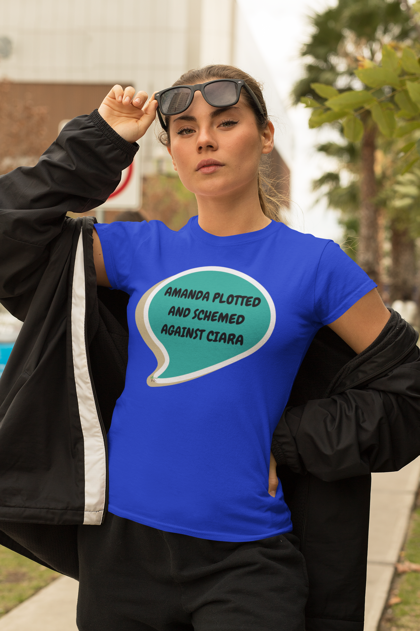 AMANDA PLOTTED AND SCHEMED AGAINST CIARA T-SHIRT SUMMER HOUSE INSPIRED TEES IN SPEECH BUBBLE BRAVO DRAMA TEE SHIRTS UNIQUE GRAPHIC UNISEX T-SHIRTS GIFT FOR CIARA MILLER AMANDA BATULA WEST WILSON MEN GIFT FOR WOMEN TEE FOR MEN
