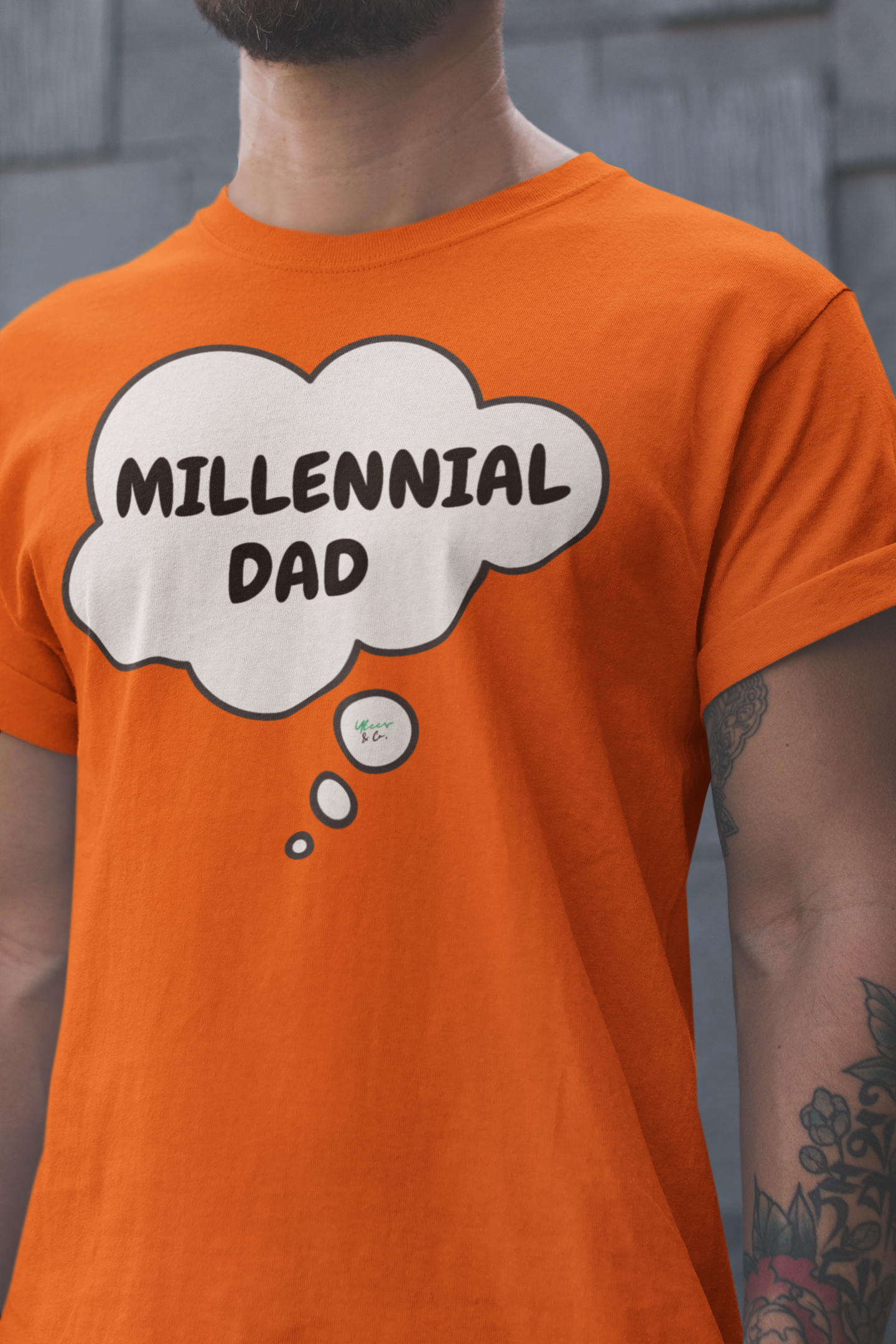 MILLENNIAL DAD IN SPEECH BUBBLE GRAPHIC UNISEX T-SHIRT UNIQUE DAD GIFT TEES MILLENNIAL GIFT FOR DAD BIRTHDAY GIFT SHIRTS GIFTS FOR PAPA GIFT TSHIRTS GIFTS FOR MILLENNIAL DAD QUOTES GIFTS UNCLE GIFT
