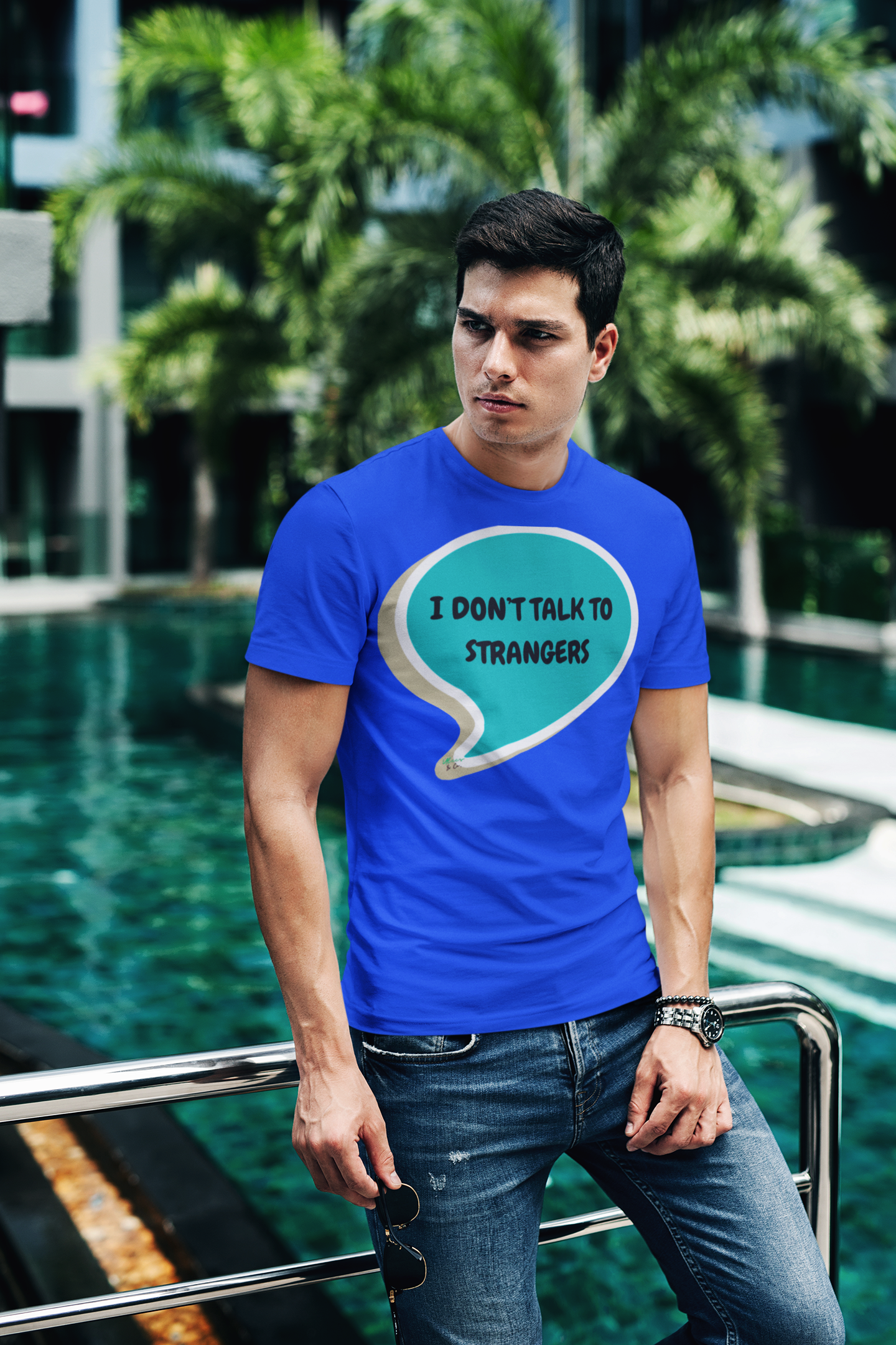 I DON'T TALK TO STRANGERS T-SHIRT IN SPEECH BUBBLE UNISEX TSHIRT FUNNY SAYINGS T SHIRT SARCASTIC SAYINGS T-SHIRT SARCASM TEES
