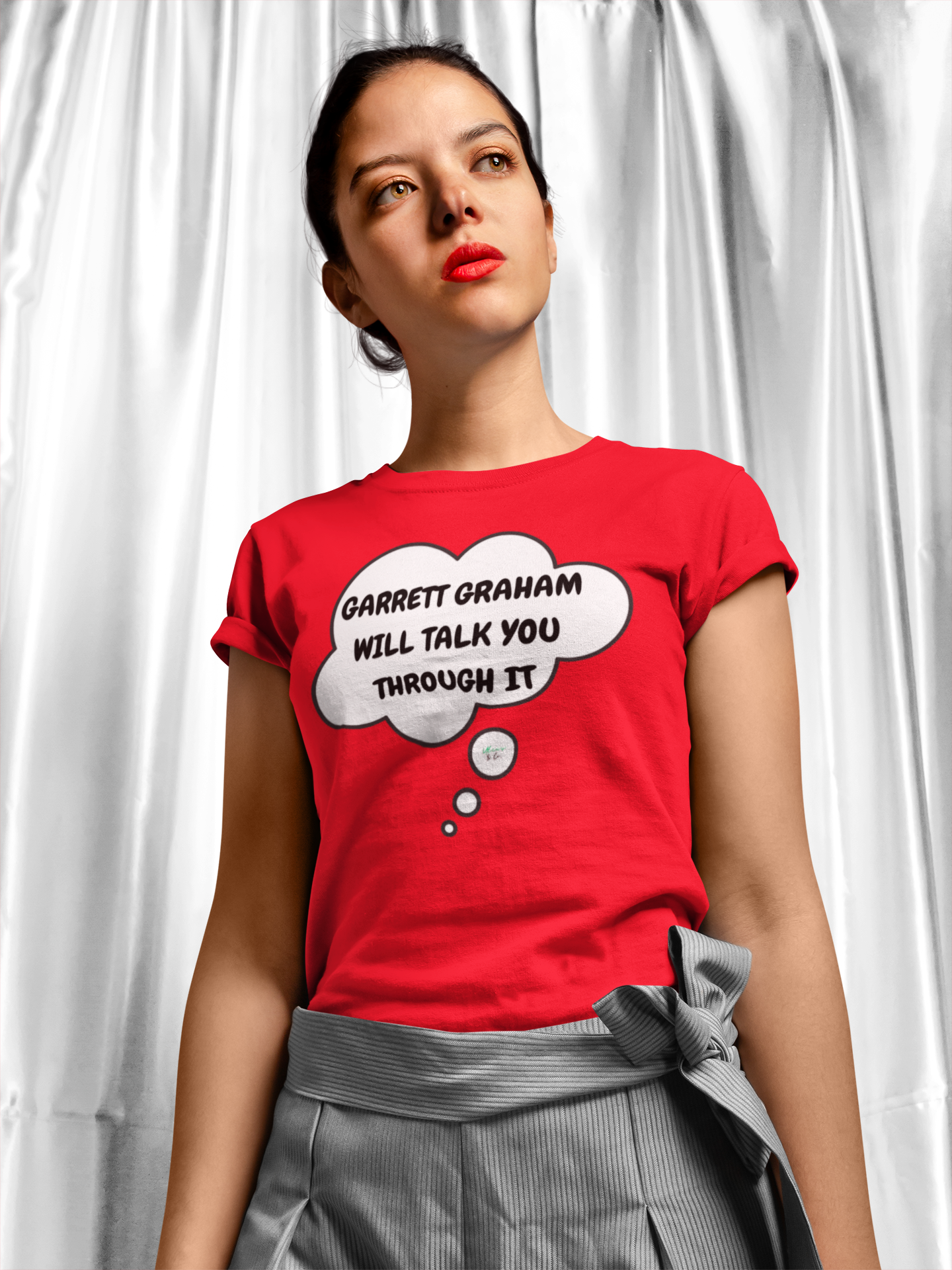 GARRETT GRAHAM WILL TALK YOU THROUGH IT T-SHIRT HOCKEY PLAYER UNIQUE GRAPHIC UNISEX THOUGHT BUBBLE SHIRT STREETWEAR FASHION OFF CAMPUS TEES OFF CAMPUS SERIES FOR HOCKEY TEAM FANS T-SHIRT GARRETT GRAHAM CHARACTER TEES GIFTS FOR WOMEN