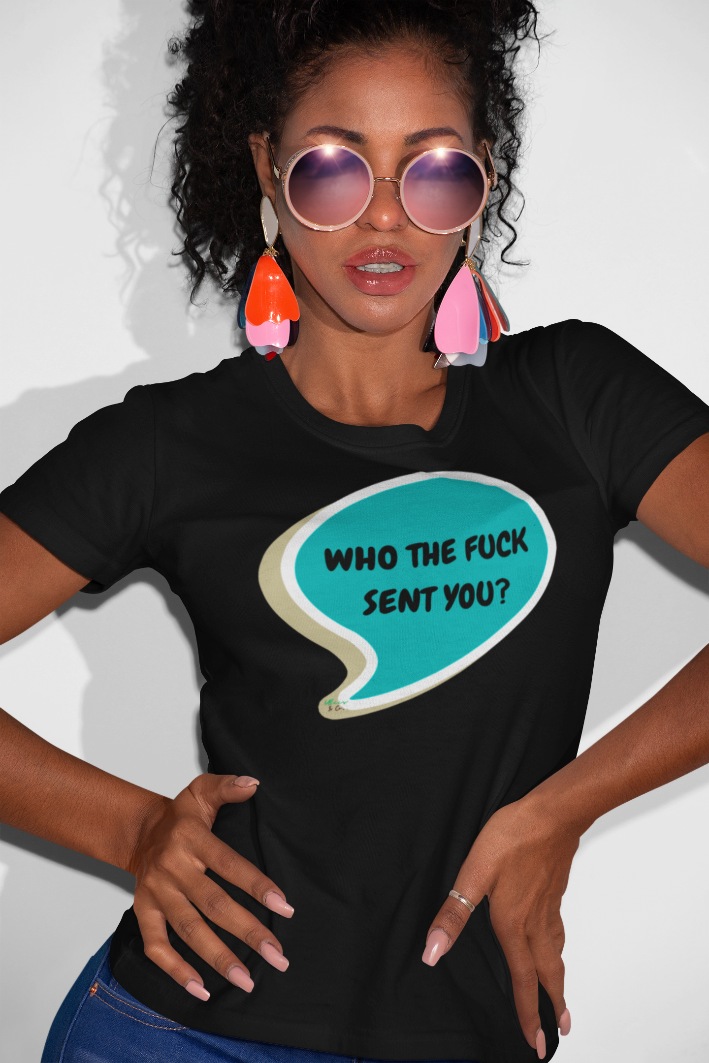 WHO THE FUCK SENT YOU? T-SHIRT IN SPEECH BUBBLE UNISEX TSHIRT FUNNY SAYINGS T SHIRT SARCASTIC SAYINGS T-SHIRT SARCASM TEES
