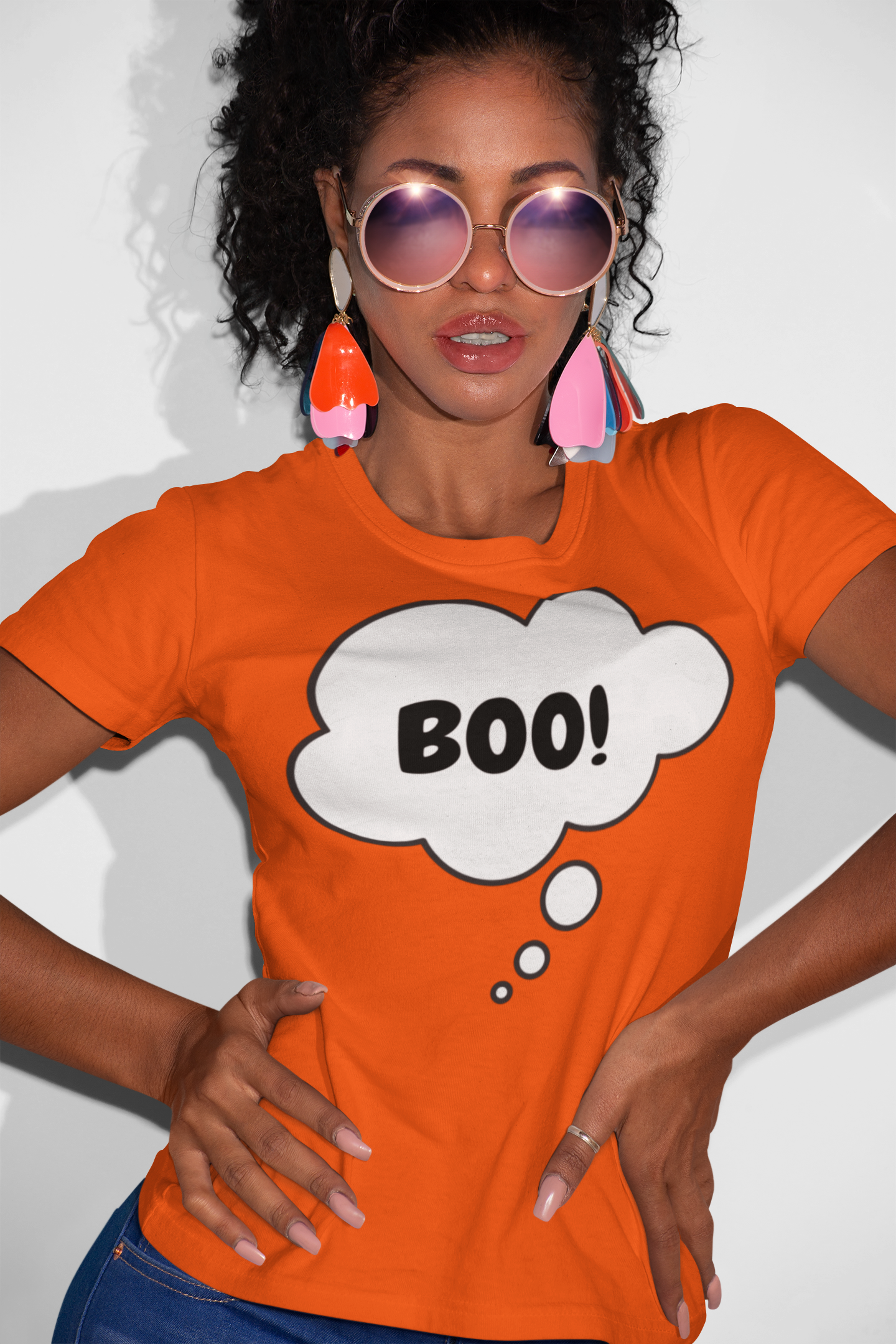 BOO! T-SHIRT HALLOWEEN SHIRT THOUGHT BUBBLE UNIQUE GRAPHIC UNISEX TEXT ONLY SHIRT STREETWEAR FASHION TEES SPOOKY SEASON T-SHIRT FALL TEES BIRTHDAY GIFTS FOR WOMEN GIFT FOR MEN CLOTHING BRAND HOLIDAY GIFTS