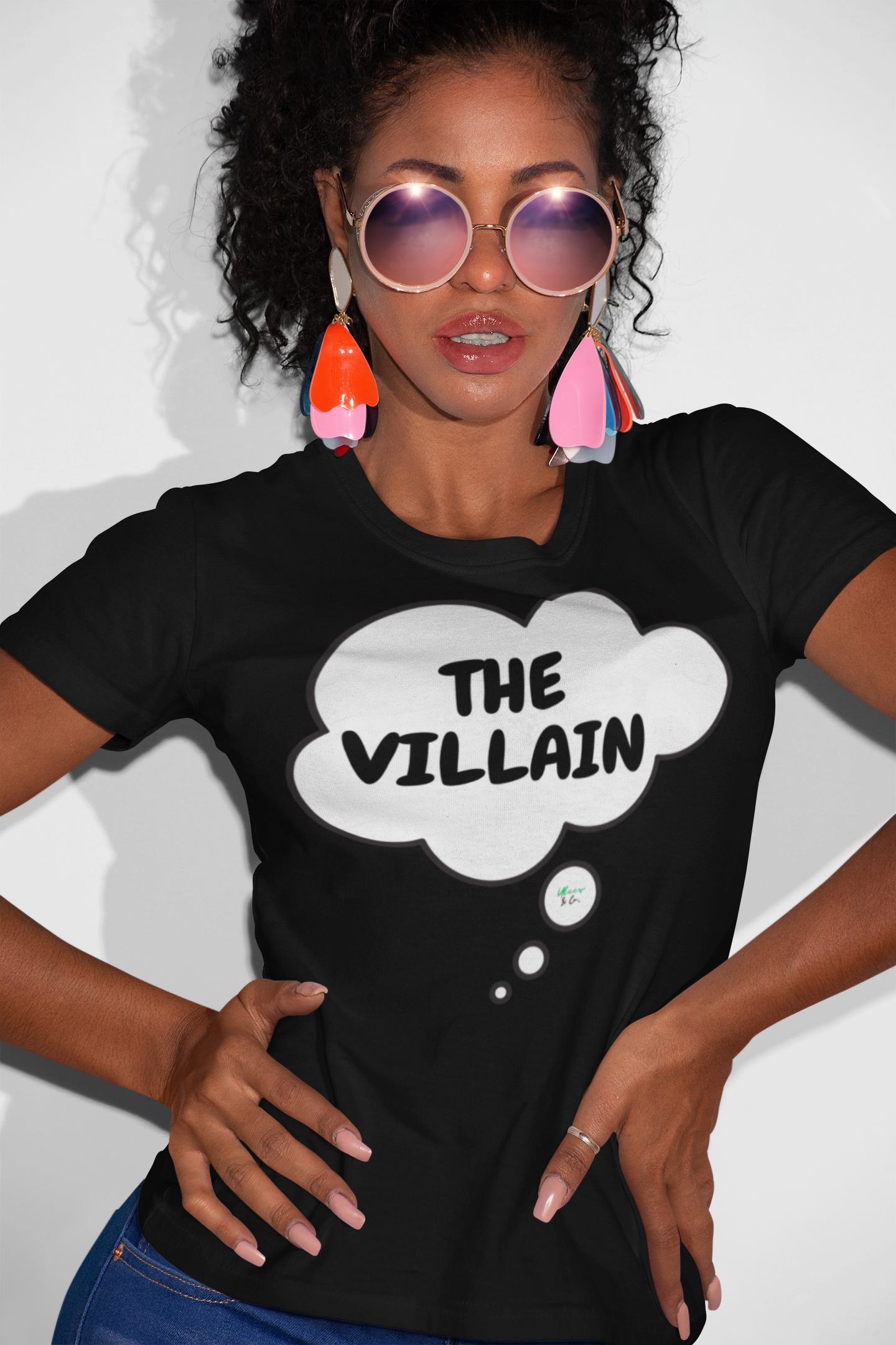 THE VILLAIN T-SHIRT UNIQUE GRAPHIC UNISEX THOUGHT BUBBLE SHIRT CASUAL STREETWEAR FASHION FUNNY SAYINGS TEES SARCASTIC SAYINGS T-SHIRT HILARIOUS SHIRTS SARCASM TEES BIRTHDAY GIFTS FOR WOMEN GIFT FOR MEN CLOTHING BRAND