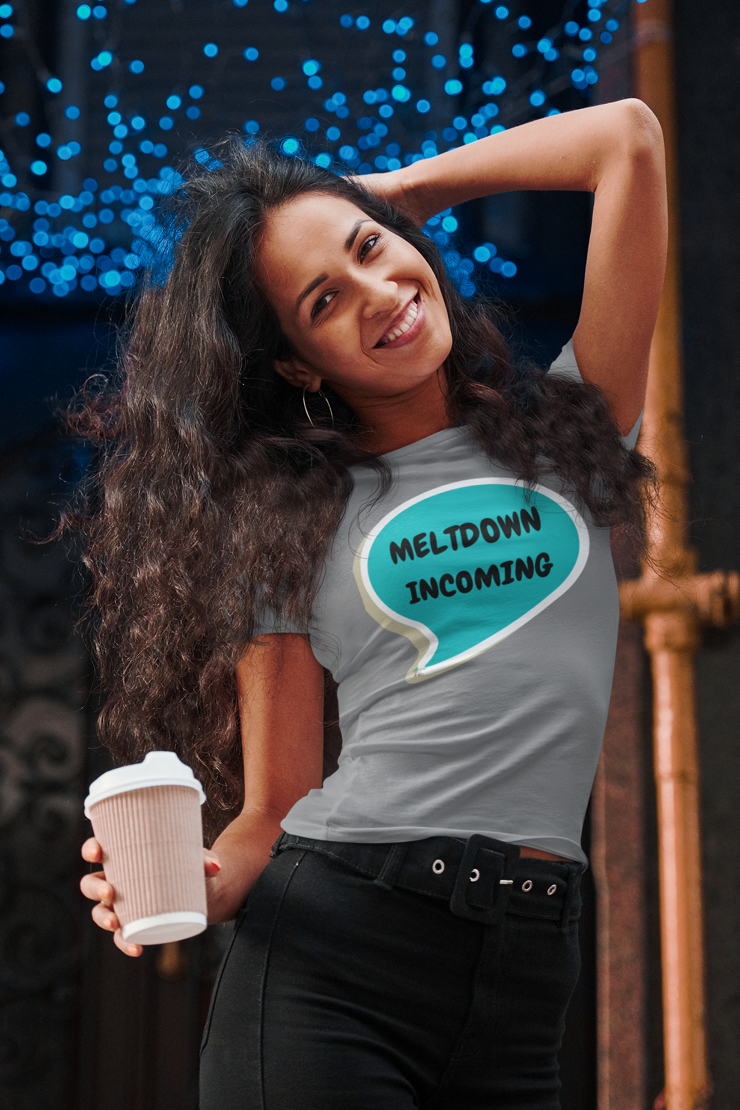 MELTDOWN INCOMING T-SHIRT IN SPEECH BUBBLE UNISEX TSHIRT FUNNY SAYINGS T SHIRT SARCASTIC SAYINGS T-SHIRT SARCASM TEES GIFTS FOR WOMEN GIFT FOR MEN