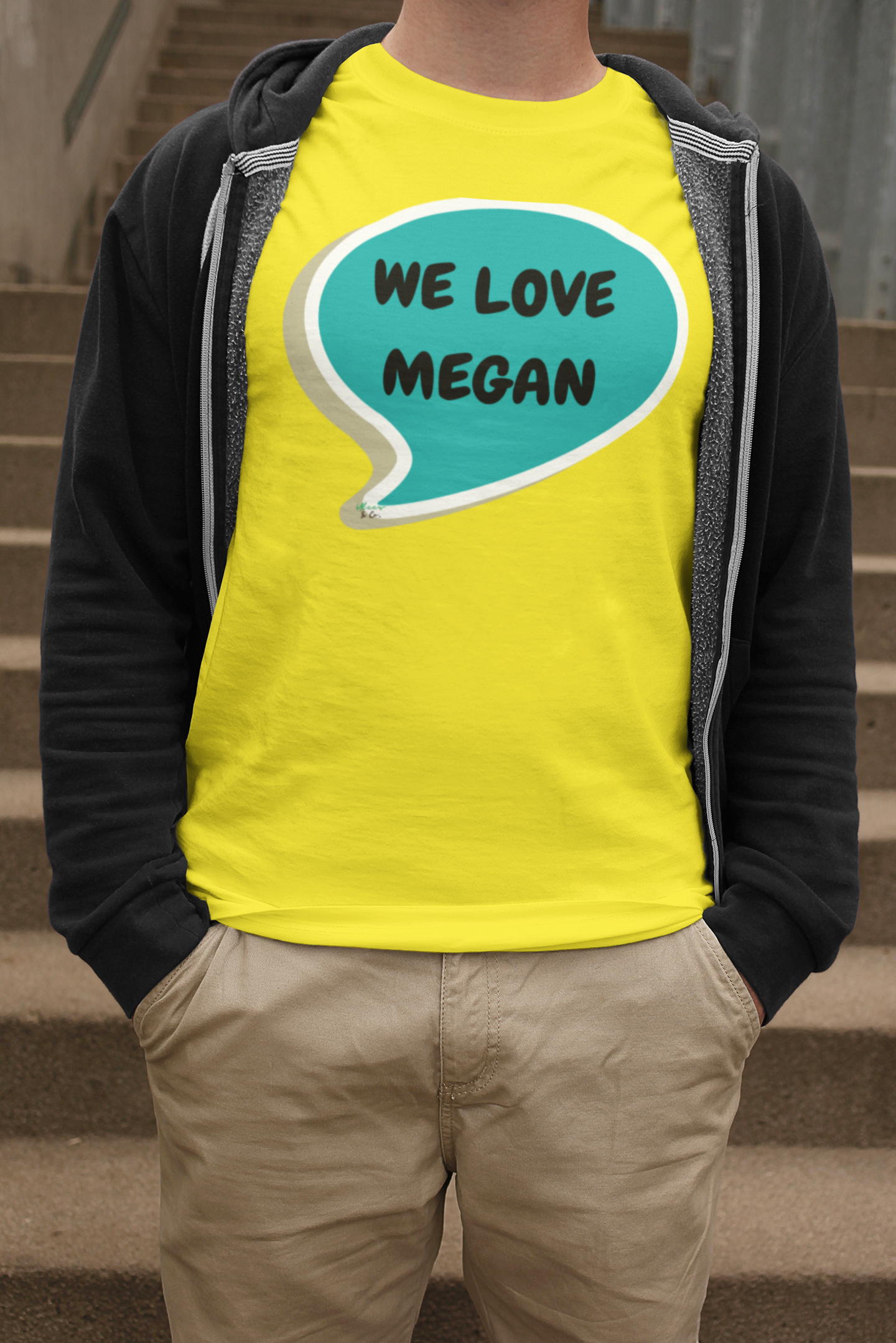 WE LOVE MEGAN GRAPHIC UNISEX TSHIRT FUNNY SAYINGS IN SPEECH BUBBLE T SHIRT CUSTOM SHIRTS SARCASTIC SAYINGS T-SHIRT MEGAN THEE STALLION KLAY THOMPSON HILARIOUS SHIRTS SARCASM TEES GIFTS FOR WOMEN GIFT FOR MEN BREAKUP TEES
