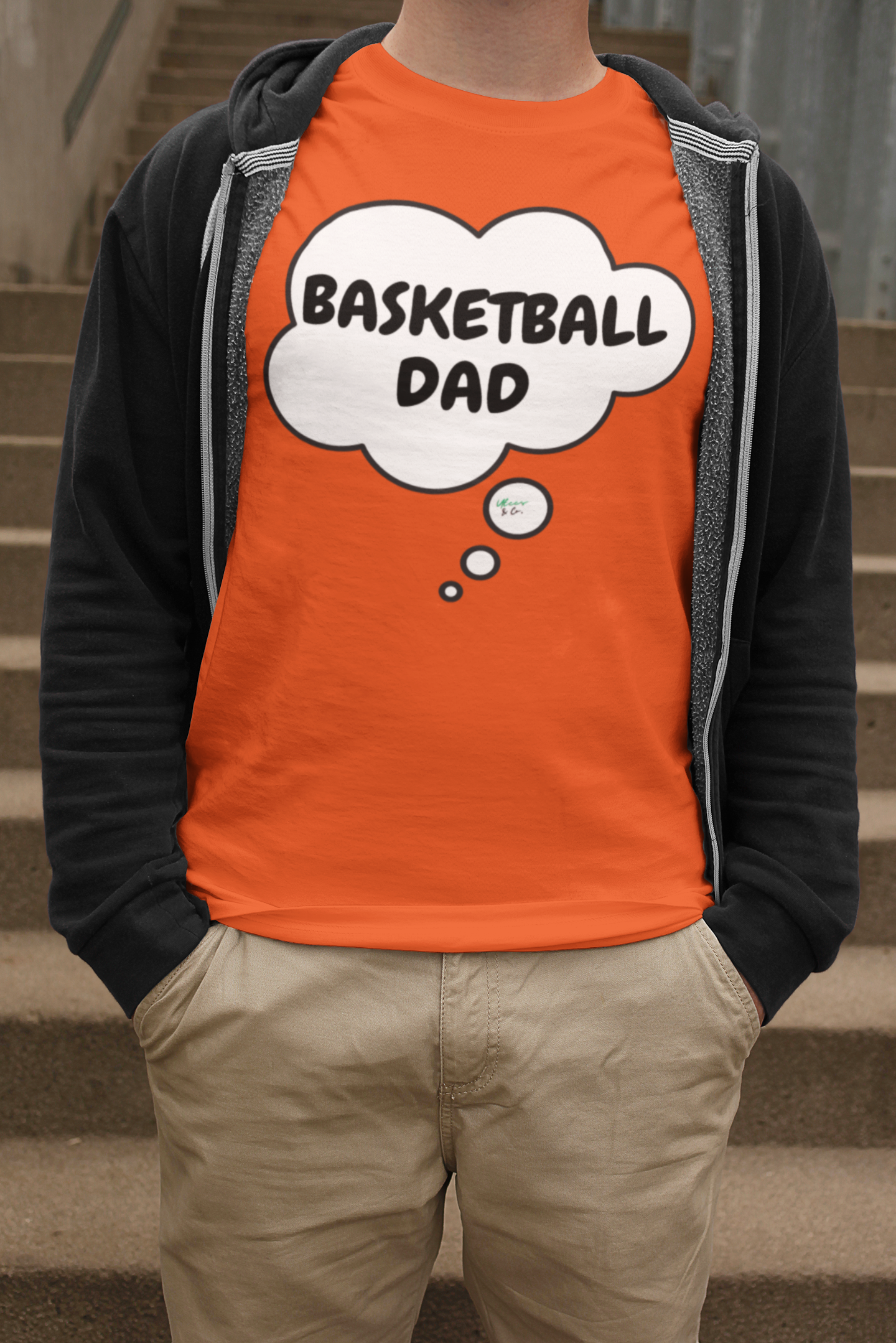 BASKETBALL DAD T-SHIRT STREETWEAR UNIQUE GRAPHIC UNISEX FASHION TEES IN THOUGHT BUBBLE DESIGN FIRST TIME DAD T-SHIRT BASKETBALL TEES FATHER'S DAY GIFT FOR MEN SHIRTS GIFTS FOR NEW FATHER TSHIRTS GIFTS FOR MEN CELEBRATION GIFTS FOR DAD CLOTHING BRAND