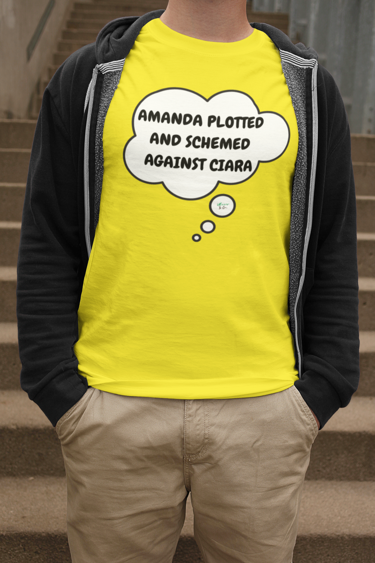 AMANDA PLOTTED AND SCHEMED AGAINST CIARA T-SHIRT SUMMER HOUSE INSPIRED TEES IN THOUGHT BUBBLE BRAVO DRAMA TEE SHIRTS UNIQUE GRAPHIC UNISEX T-SHIRTS GIFT FOR CIARA MILLER AMANDA BATULA WEST WILSON MEN GIFT FOR WOMEN TEE FOR MEN