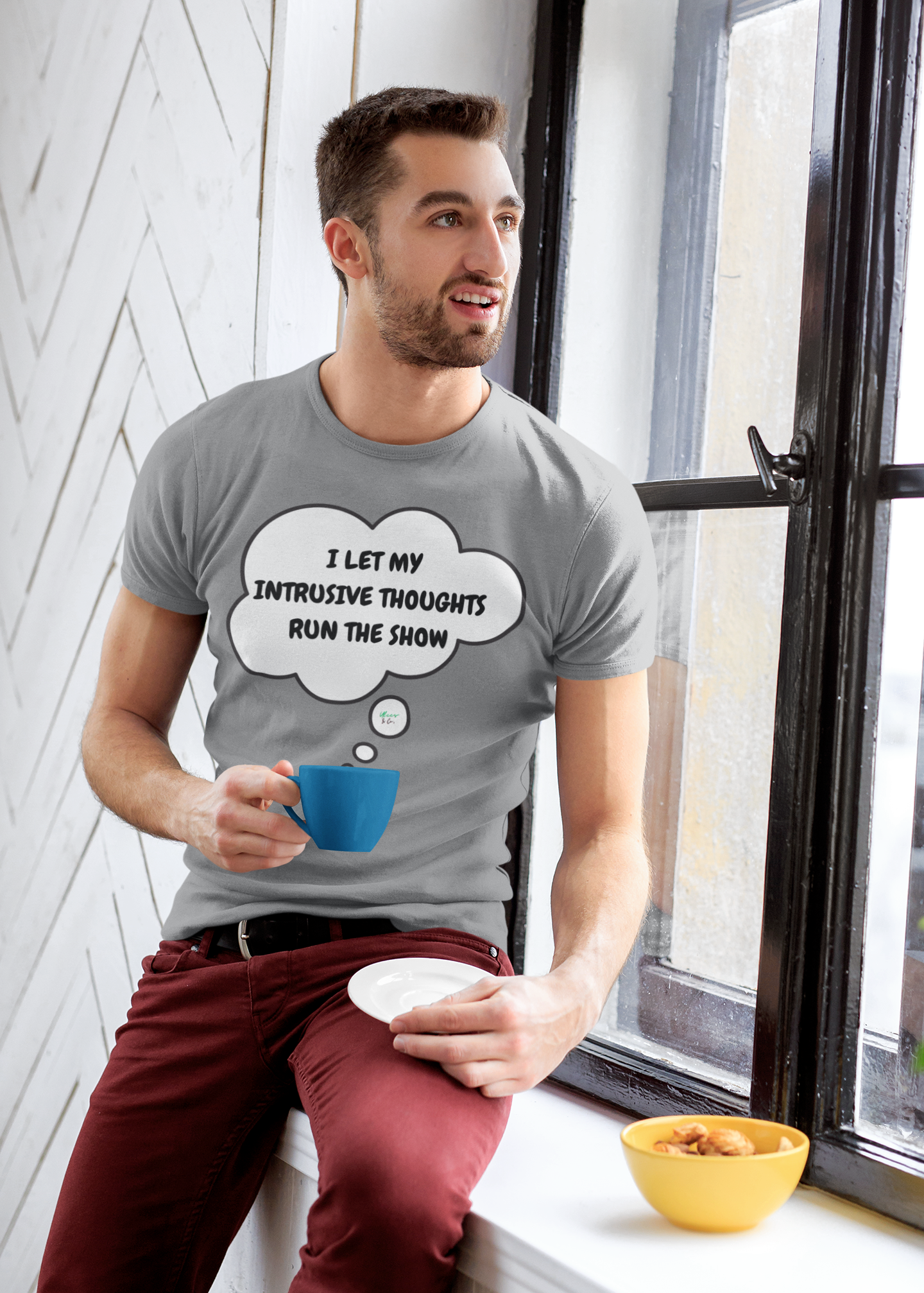 I LET MY INTRUSIVE THOUGHTS RUN THE SHOW T-SHIRT IN THOUGHT BUBBLE UNISEX TSHIRT FUNNY SAYINGS T SHIRT SARCASTIC SAYINGS T-SHIRT SARCASM TEES