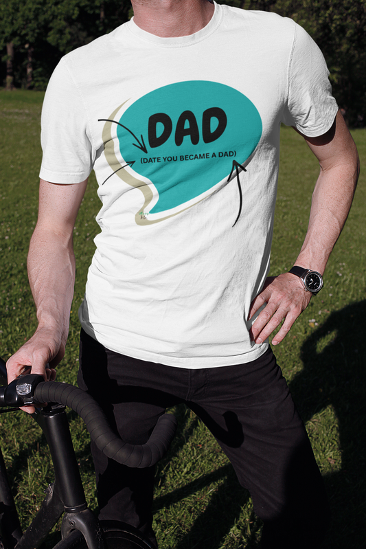 WHEN I BECAME A DAD T-SHIRT CUSTOMIZE UNIQUE GRAPHIC UNISEX T-SHIRT SPEECH BUBBLE CUSTOM SHIRT PERSONALIZED  FOR NEW DAD'S UNIQUE DAD GIFT FOR FIRST TIME DAD CUSTOM GIFT FOR FATHER'S DAY