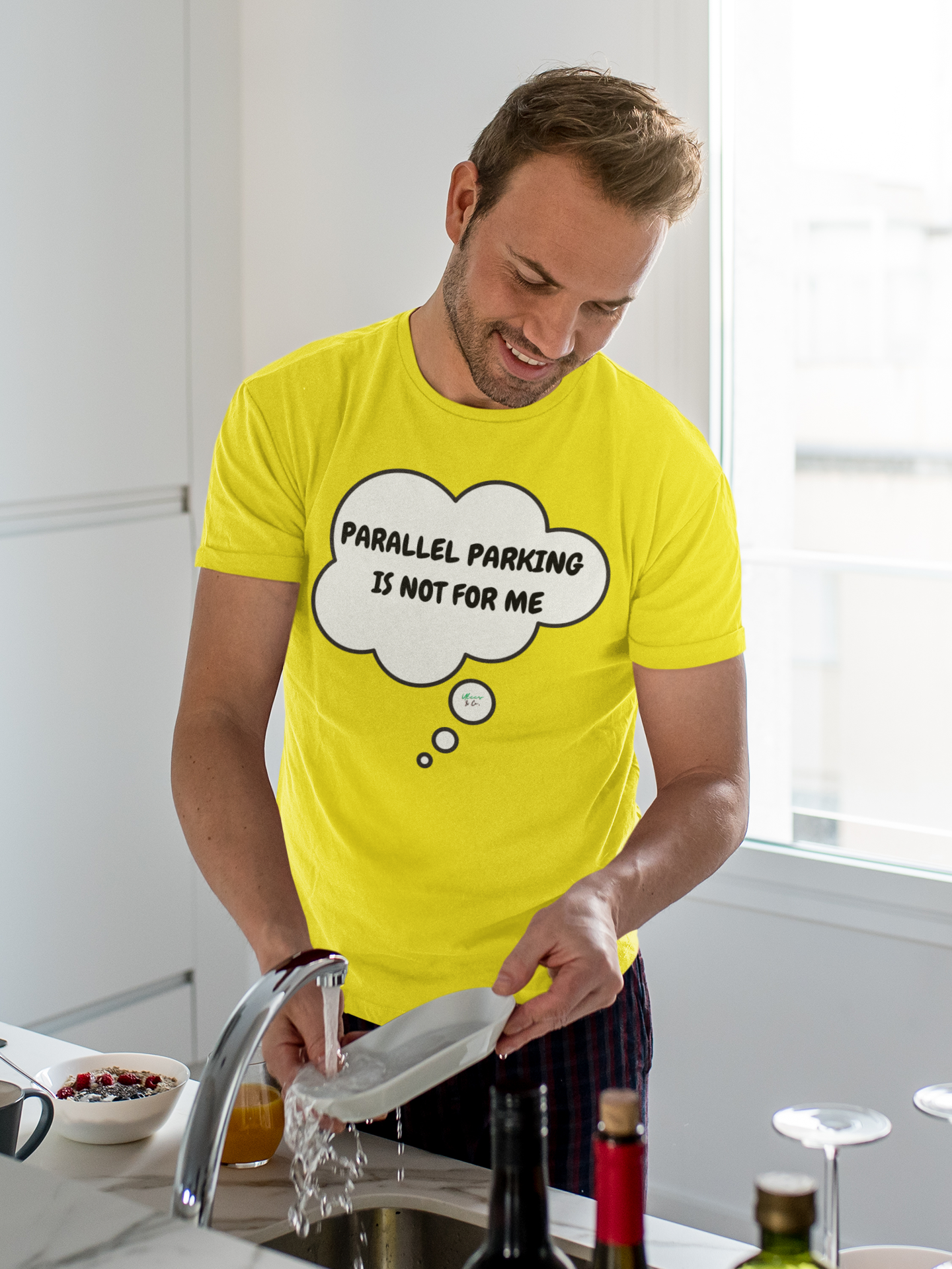 PARALLEL PARKING IS NOT FOR ME T-SHIRT IN THOUGHT BUBBLE UNISEX TSHIRT FUNNY SAYINGS T SHIRT SARCASTIC SAYINGS T-SHIRT SARCASM TEES