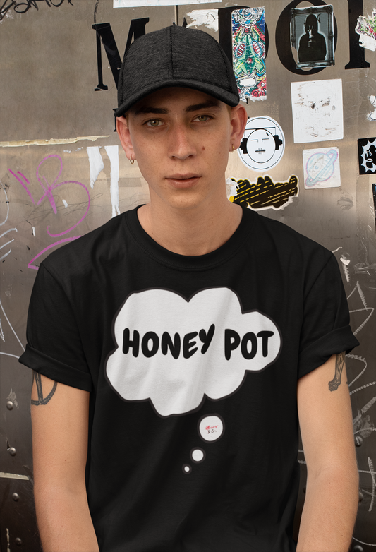 HONEY POT T-SHIRT IN THOUGHT BUBBLE UNISEX TSHIRT FOR MEN SHIRT FOR WOMEN