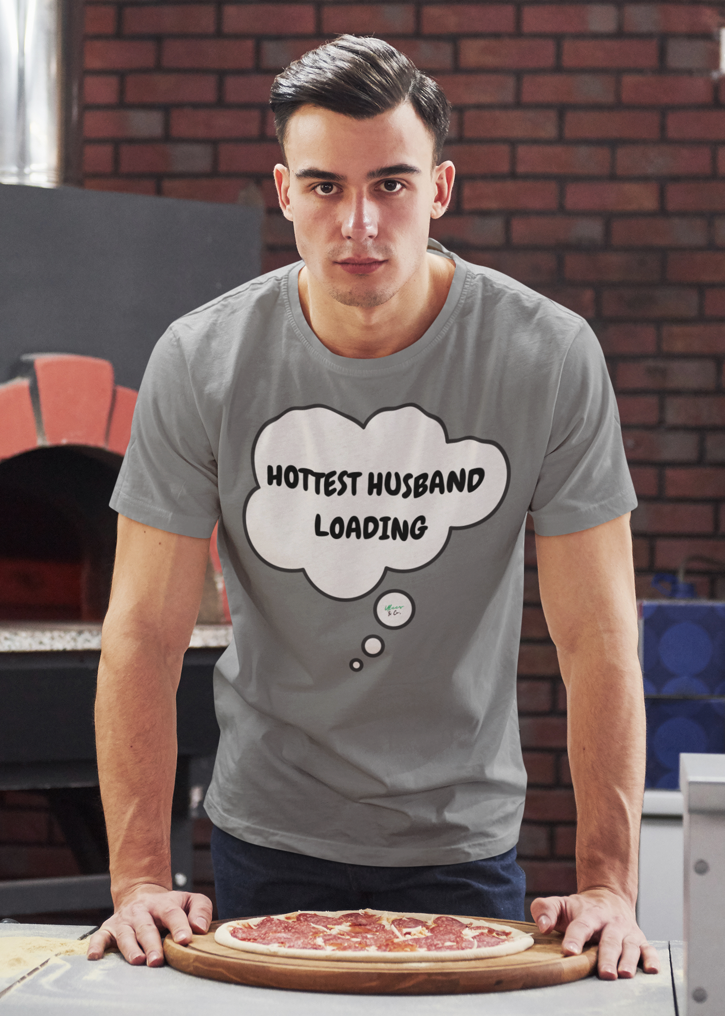 HOTTEST HUSBAND LOADING T-SHIRT IN THOUGHT BUBBLE UNISEX TSHIRT GIFT FOR GROOM GIFT FOR BACHLOR PARTY GIFT FOR A BOYFRIEND OR FIANCÉ GIFT FOR GROOMSMEN PARTY FUTURE HUSBAND T SHIRT