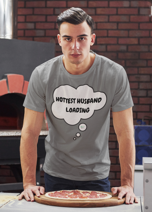 HOTTEST HUSBAND LOADING T-SHIRT IN THOUGHT BUBBLE UNISEX TSHIRT GIFT FOR GROOM GIFT FOR BACHLOR PARTY GIFT FOR A BOYFRIEND OR FIANCÉ GIFT FOR GROOMSMEN PARTY FUTURE HUSBAND T SHIRT