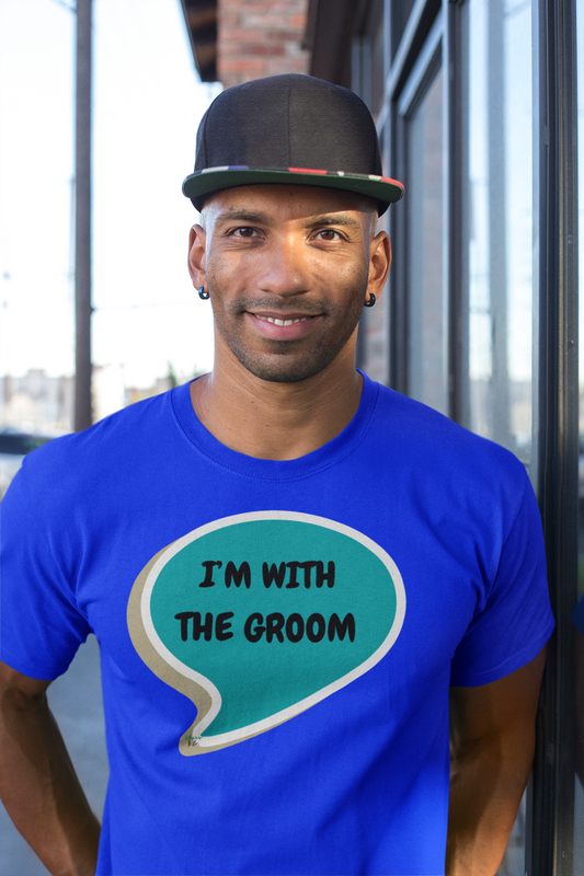 GROOM T-SHIRTS FUTURE HUSBAND GIFTS FOR WEDDING GIFT FOR GROOM TSHIRT I'M WITH THE GROOM SHIRT GROOM GIFT IN THOUGHT BUBBLE UNISEX GIFT FOR BACHELOR GIFT FOR BACHLOR PARTY GIFT FOR A BOYFRIEND OR FIANCÉ GIFT FOR WEDDING PARTY