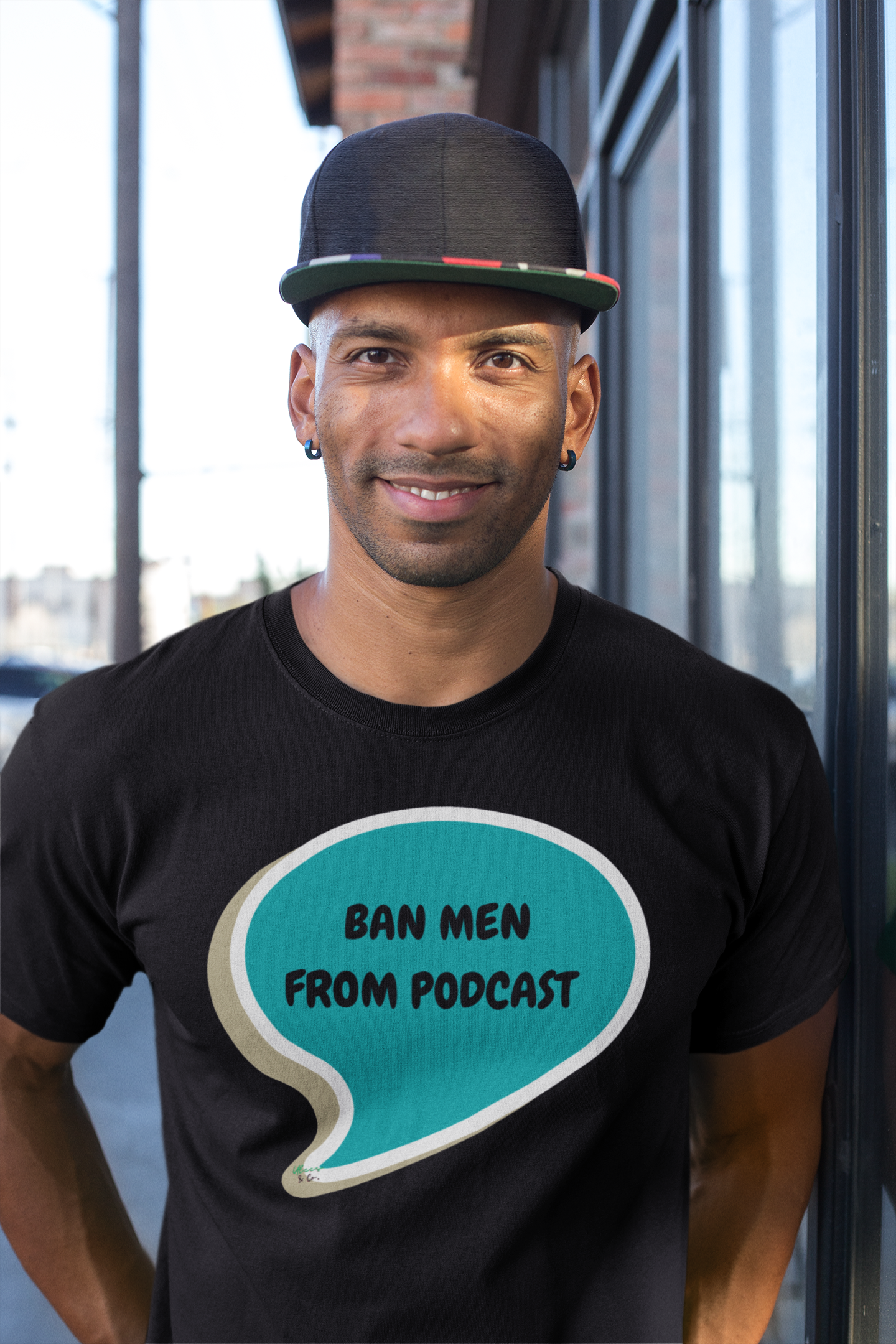 BAN MEN FROM PODCAST T-SHIRT GRAPHIC UNISEX SPEECH BUBBLE TSHIRT BIRTHDAY GIFTS FUNNY SAYINGS UNIQUE T SHIRT SARCASTIC SAYINGS T-SHIRT HILARIOUS SHIRTS SARCASM TEES GIFTS FOR WOMEN GIFT FOR MEN