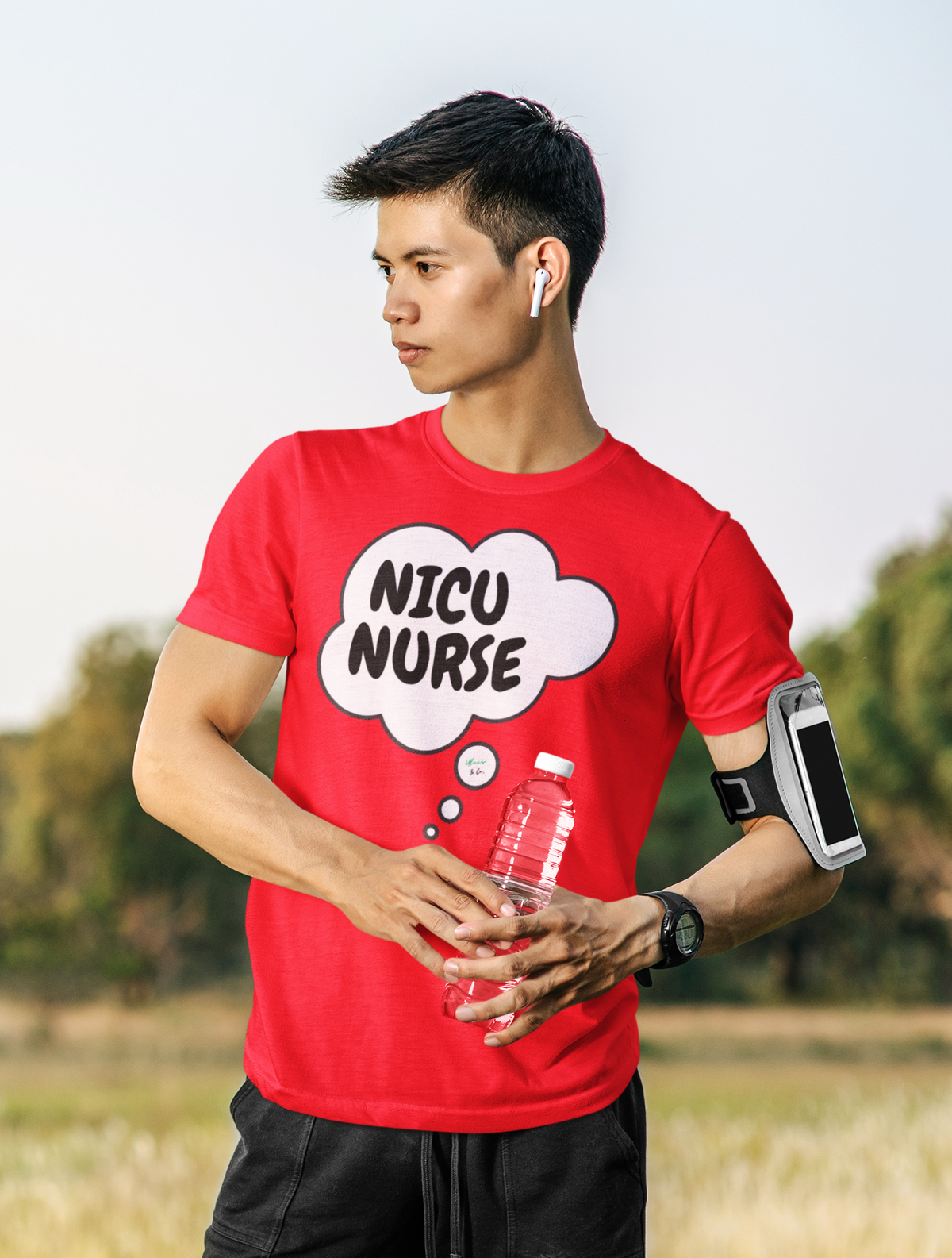 NICU NURSE T-SHIRT IN THOUGHT BUBBLE GRAPHIC UNISEX TSHIRT OCCUPATION T-SHIRT JOB SHIRTS GIFTS FOR WOMEN GIFTS FOR MEN OCCUPATION TEE SHIRTS JOBS SHIRTS