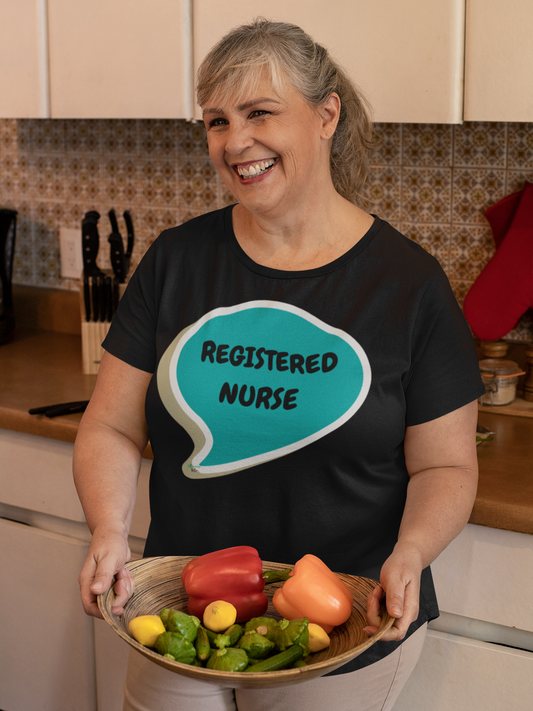 REGISTERED NURSE T-SHIRT IN SPEECH BUBBLE GRAPHIC UNISEX TSHIRT OCCUPATION T-SHIRT JOB SHIRTS GIIFTS FOR WOMEN GIFTS FOR MEN OCCUPATION TEE SHIRTS FAVORITE JOBS