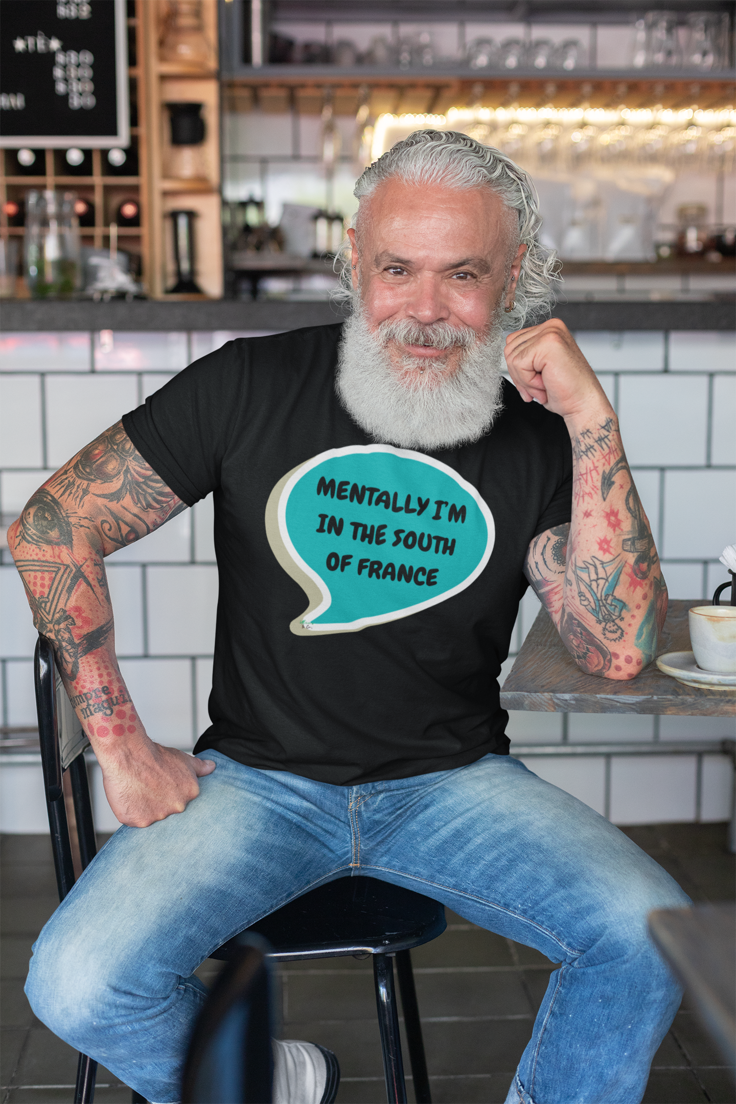 MENTALLY I'M ON THE SOUTH OF FRANCE T-SHIRT UNIQUE GRAPHIC UNISEX SPEECH BUBBLE SHIRT CASUAL STREETWEAR FASHION FUNNY SAYINGS TEES SARCASTIC SAYINGS T-SHIRT HILARIOUS SHIRTS SARCASM TEES BIRTHDAY GIFTS FOR WOMEN GIFT FOR MEN CLOTHING BRAND