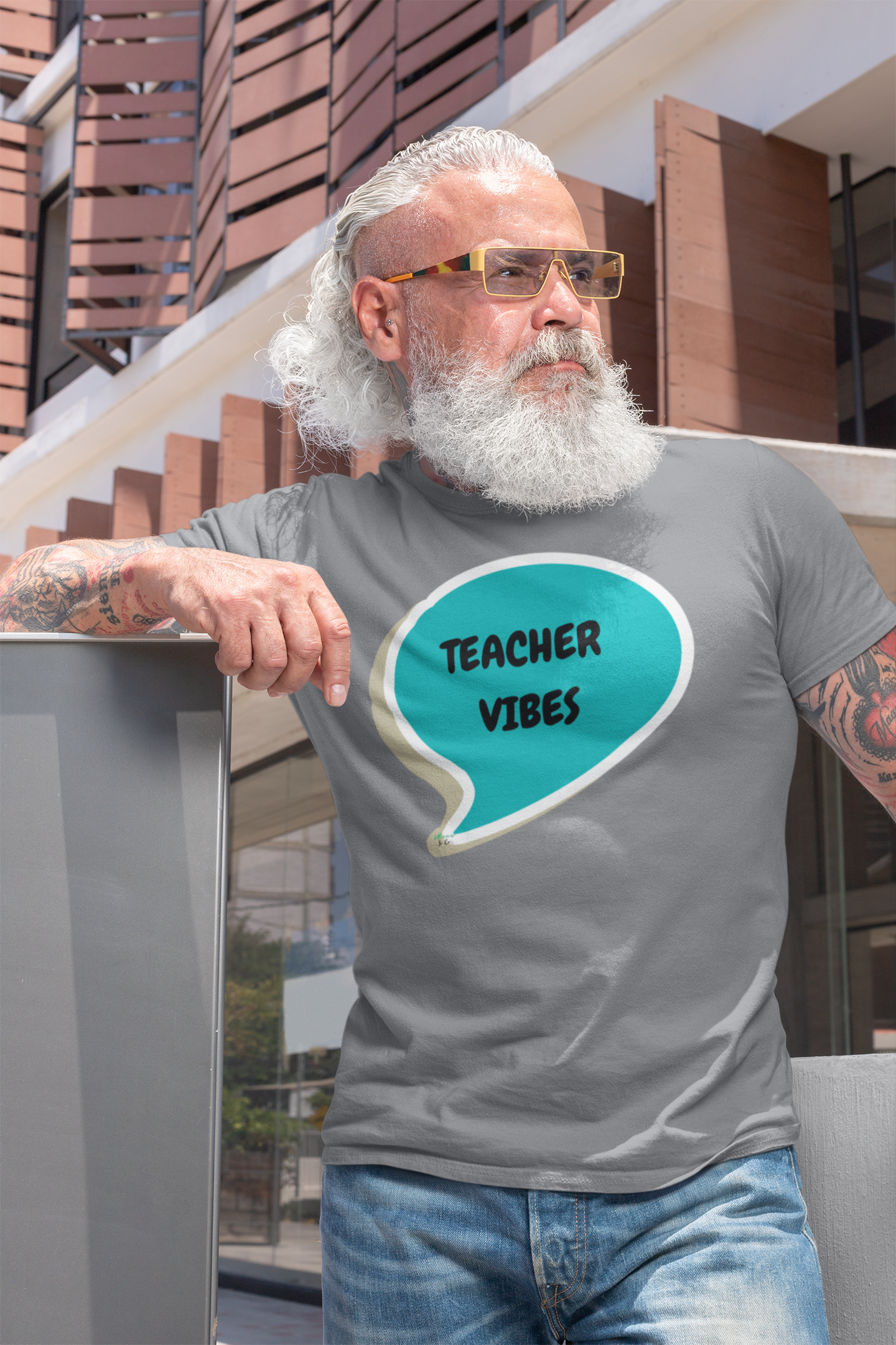 TEACHER VIBES T-SHIRT IN SPEECH BUBBLE UNISEX TSHIRT GRAPHIC TEES FUNNY SAYINGS T SHIRT SARCASTIC SAYINGS T-SHIRT SARCASM TEES GIFTS FOR WOMEN GIFT FOR MEN