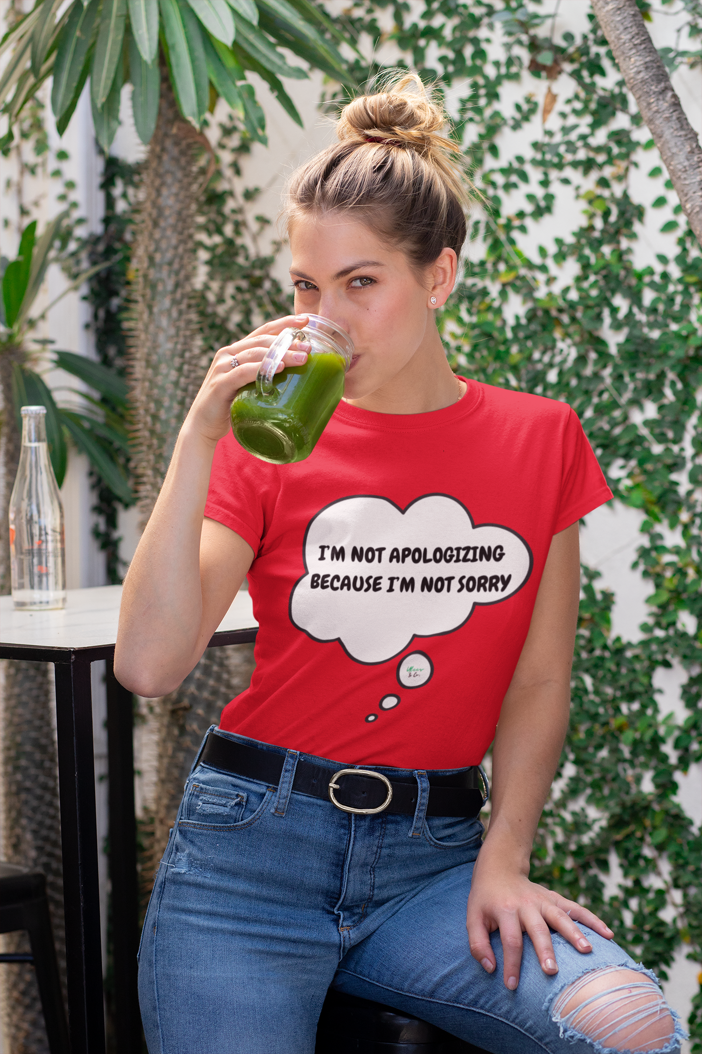 I'M NOT APOLOGIZING BECAUSE I'M NOT SORRY T-SHIRT IN THOUGHT BUBBLE UNISEX TSHIRT FUNNY SAYINGS T SHIRT SARCASTIC SAYINGS T-SHIRT SARCASM TEES