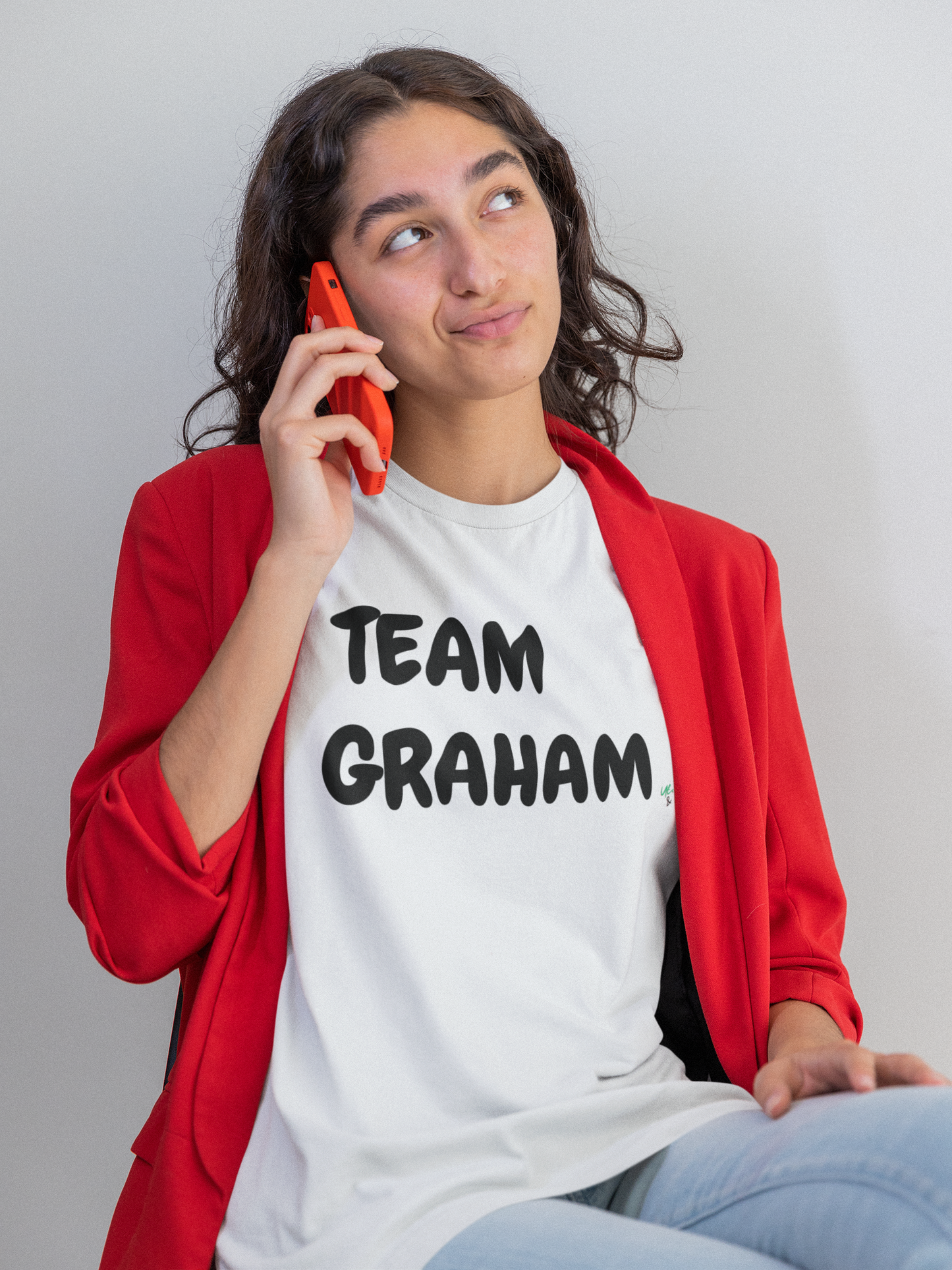 TEAM GRAHAM  T-SHIRT HOCKEY PLAYER CASUAL UNIQUE GRAPHIC UNISEX TEXT ONLY DESIGN SHIRT STREETWEAR FASHION OFF CAMPUS TEES OFF CAMPUS SERIES FOR HOCKEY TEAM FANS T-SHIRT GARRETT GRAHAM CHARACTER TEES GIFTS FOR WOMEN